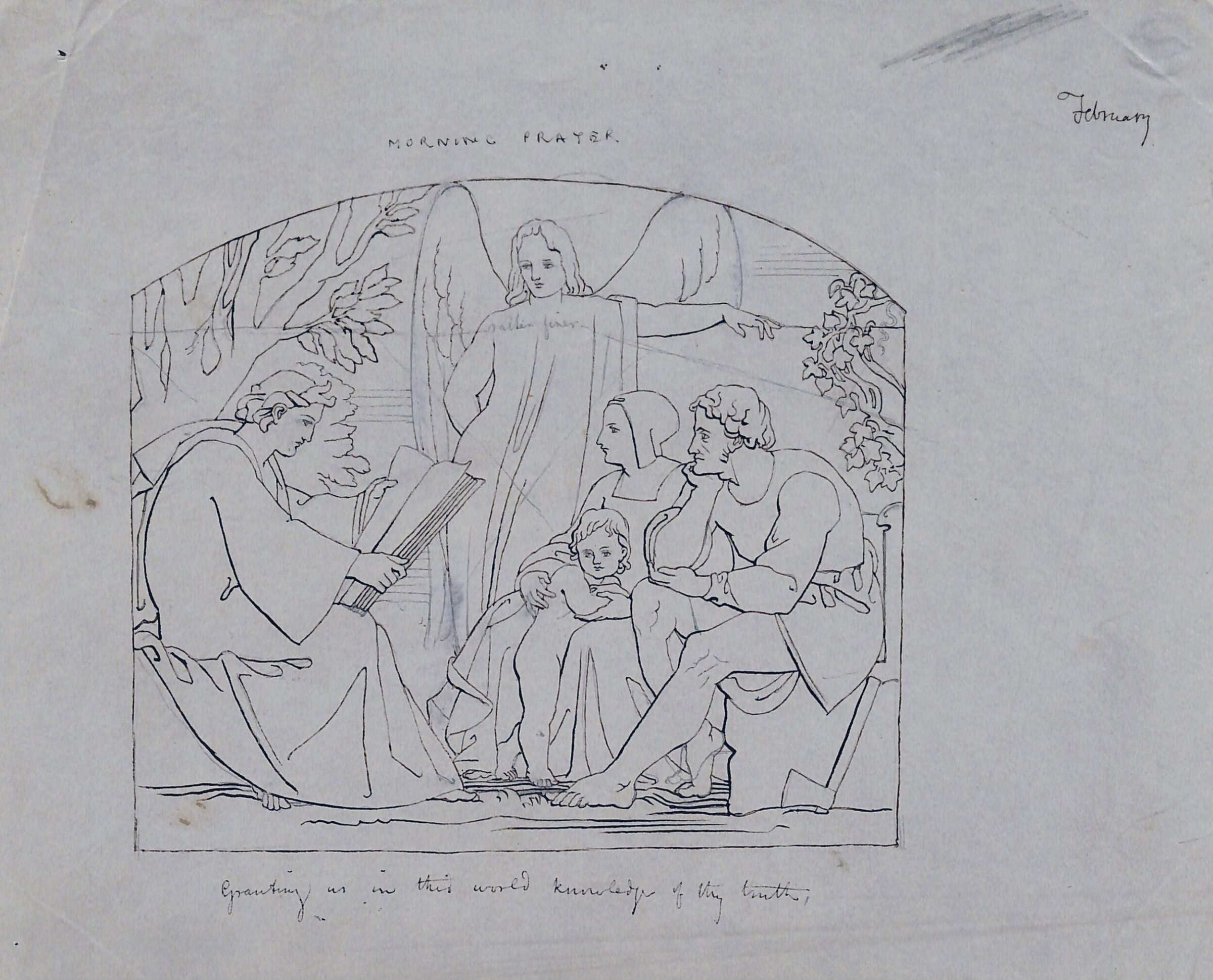 Design for Compositions from Morning and Evening Prayer, John Bell, 1844
