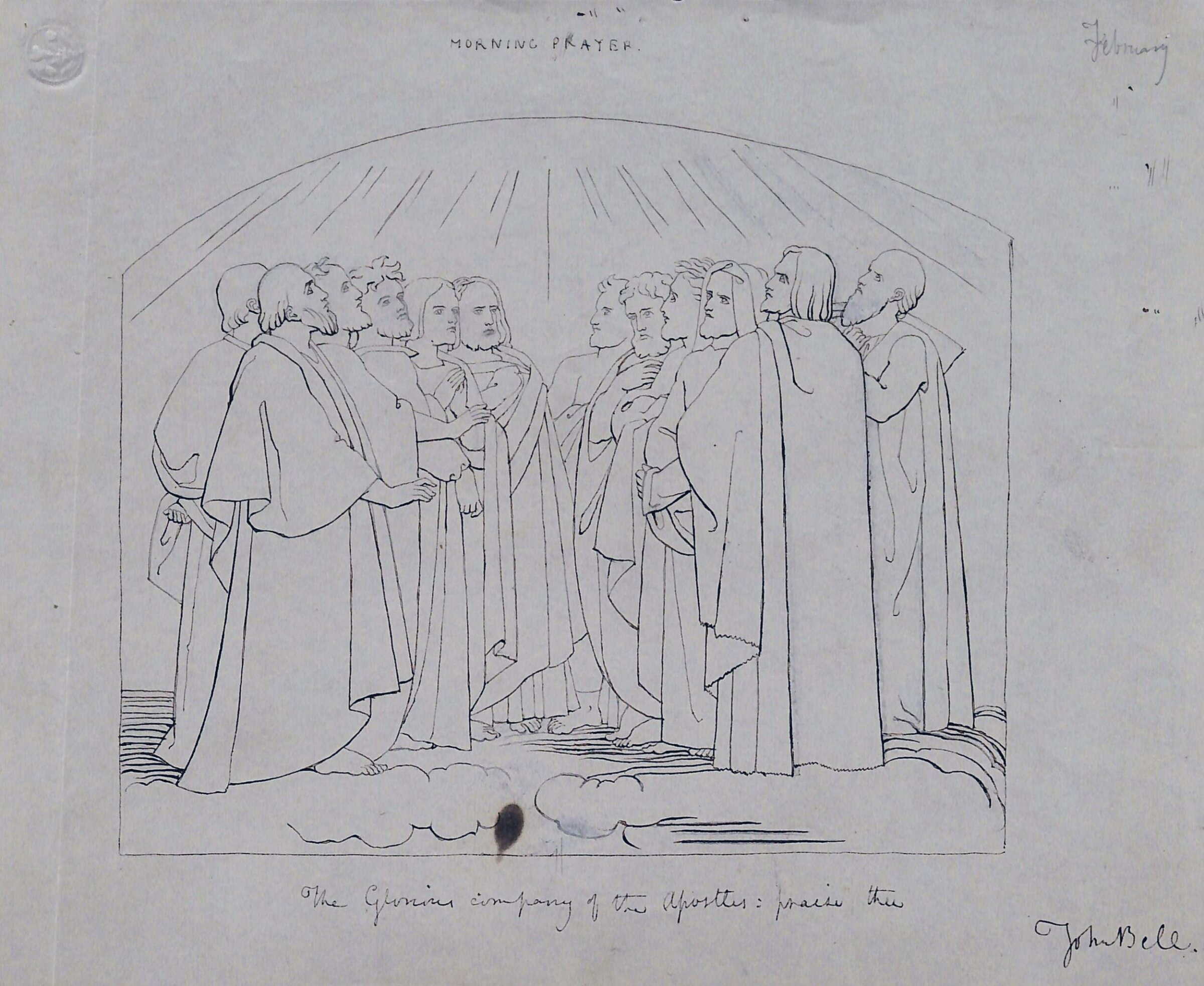 Design for Compositions from Morning and Evening Prayer, John Bell, 1844