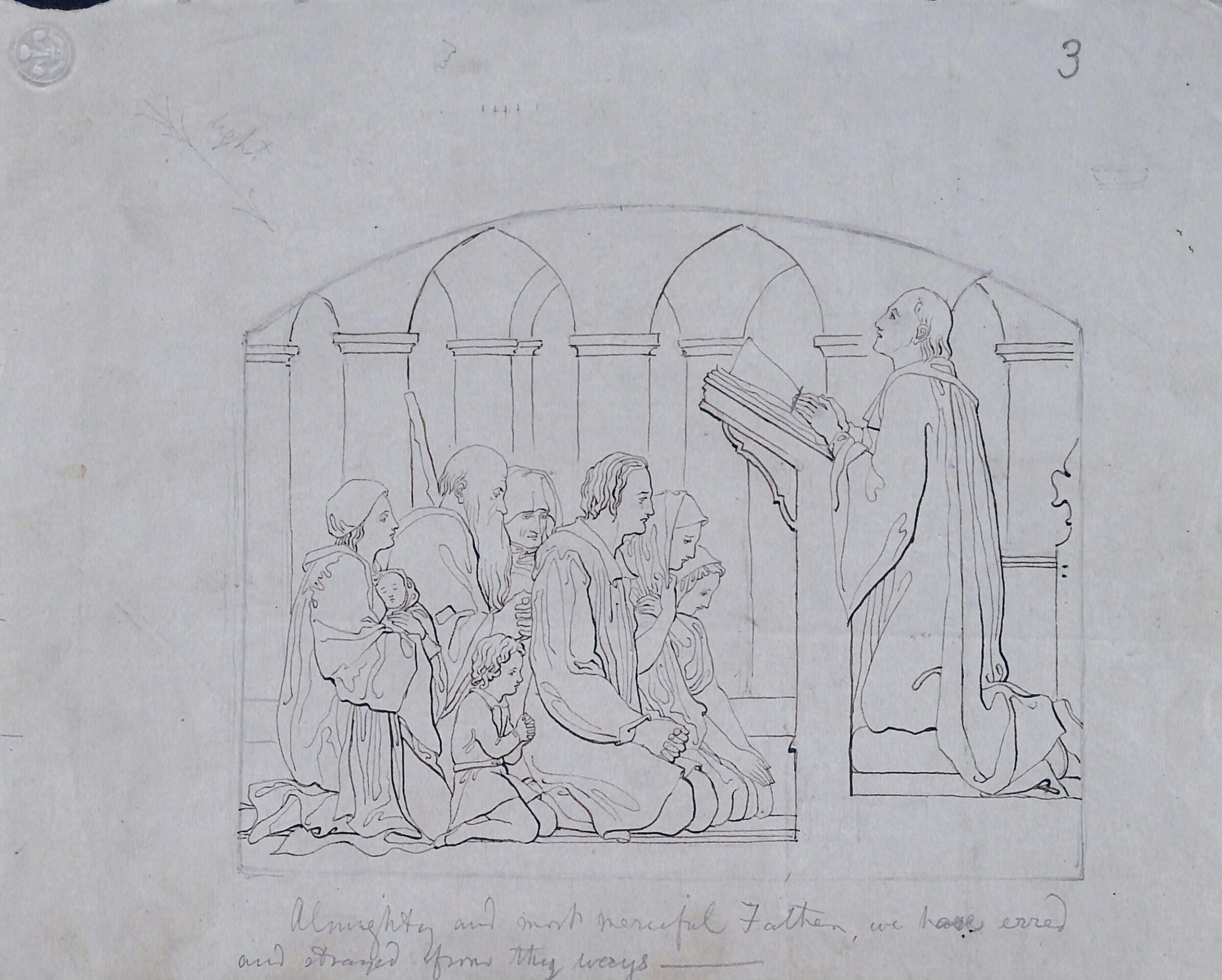 Design for Compositions from Morning and Evening Prayer, John Bell, 1844