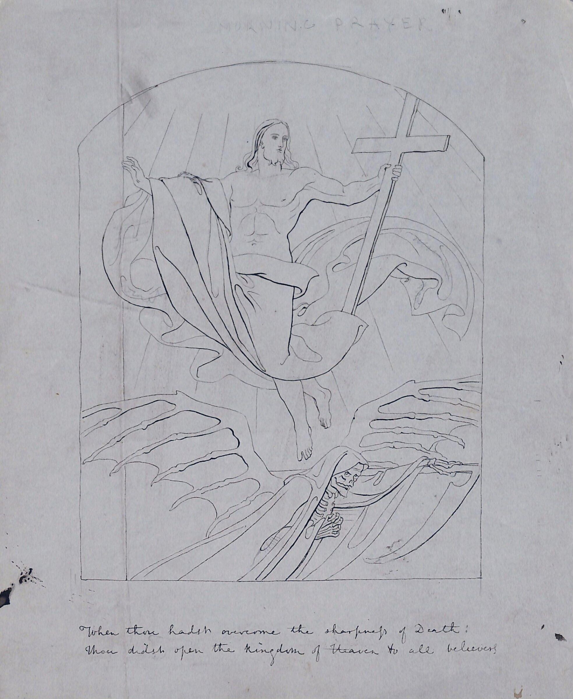 Design for Compositions from Morning and Evening Prayer, John Bell, 1844