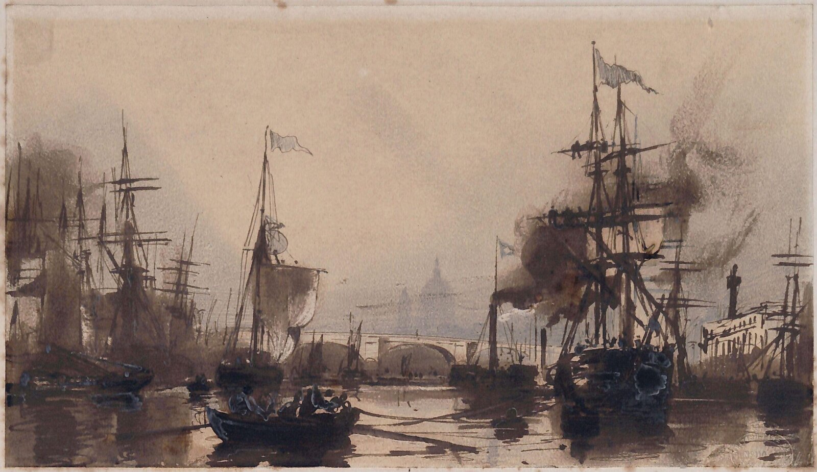 London Bridge, Edward Cooke, ca. mid 19th century