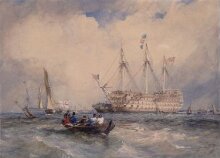 Ships of war in the Medway, off Sheerness thumbnail 1