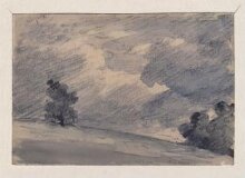 Landscape with trees and clouds thumbnail 1