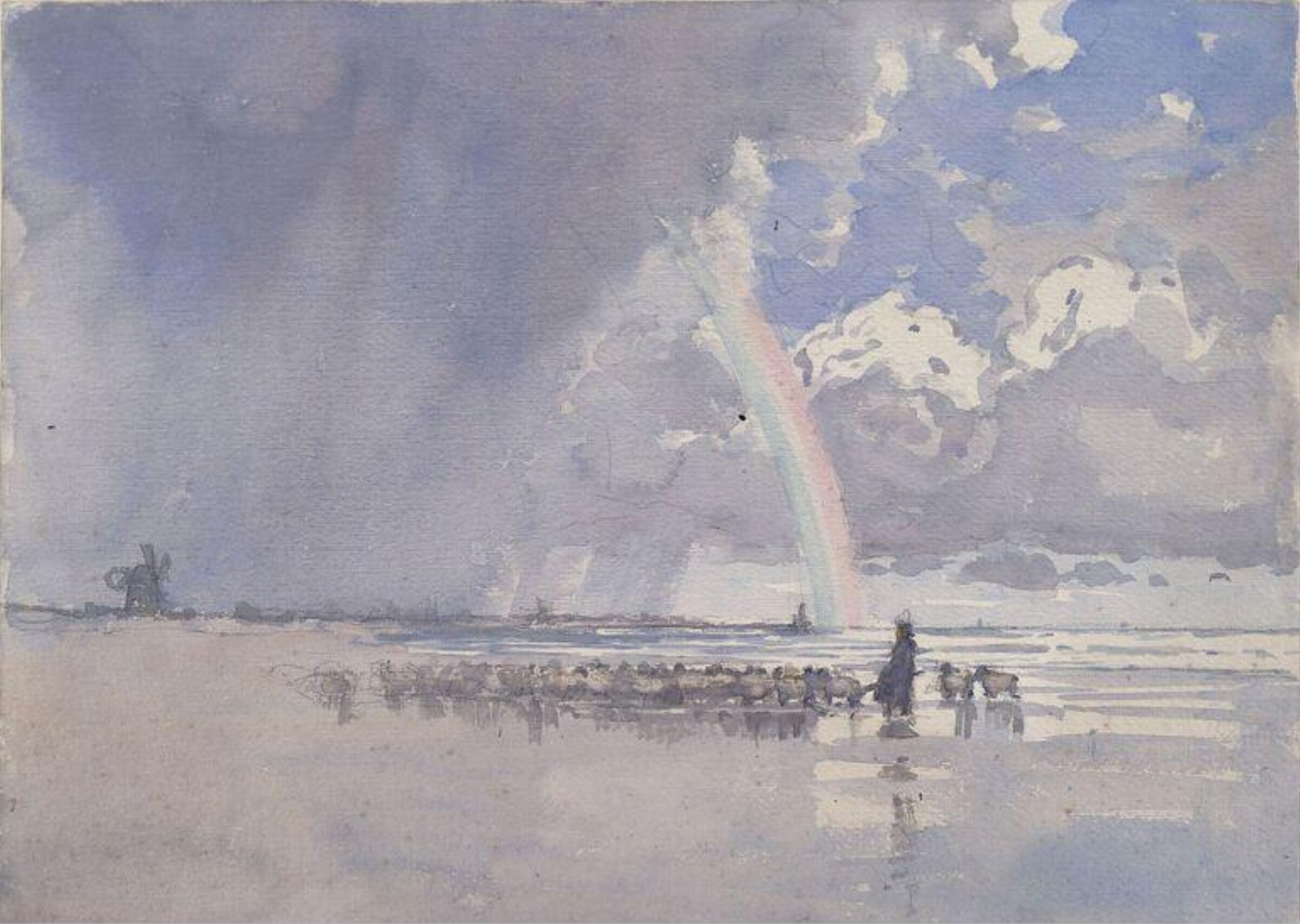 Sea, Sheep and Rainbow, Nelson Ethelred Dawson, 1880-1941