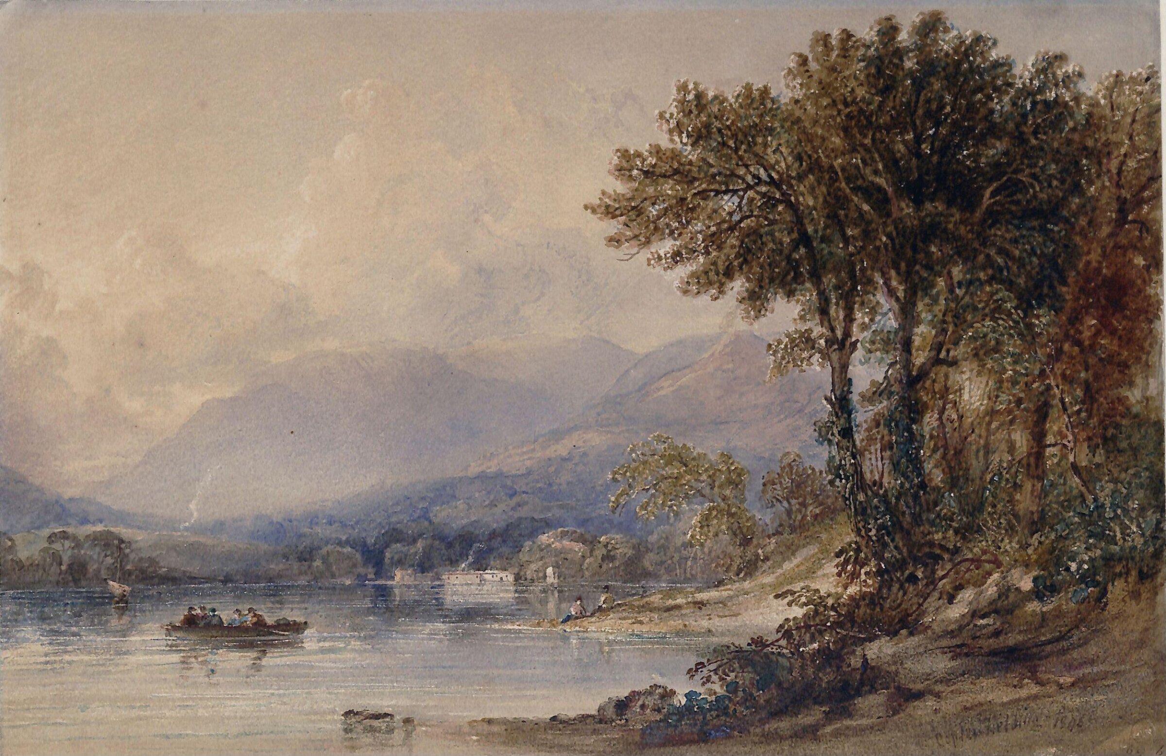The Rydal mountains near the head of Windermere, Anthony Vandyke Copley Fielding, ca. early 19th century