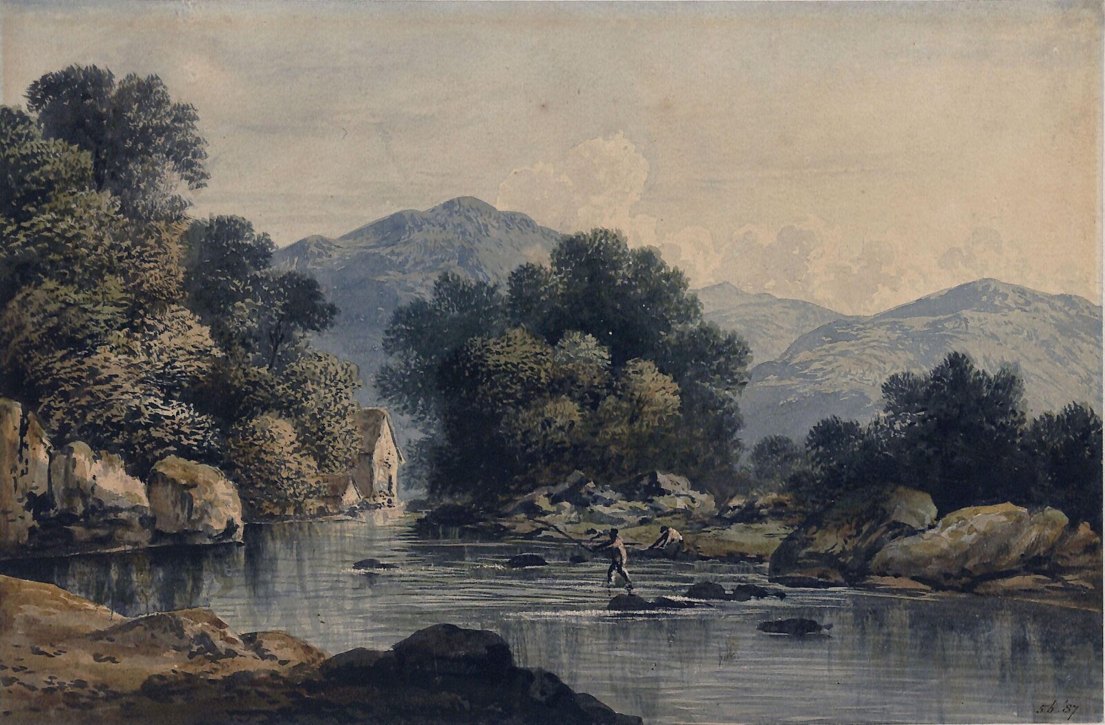 Landscape View [?in North Wales], John Glover, Ca.1800-1850