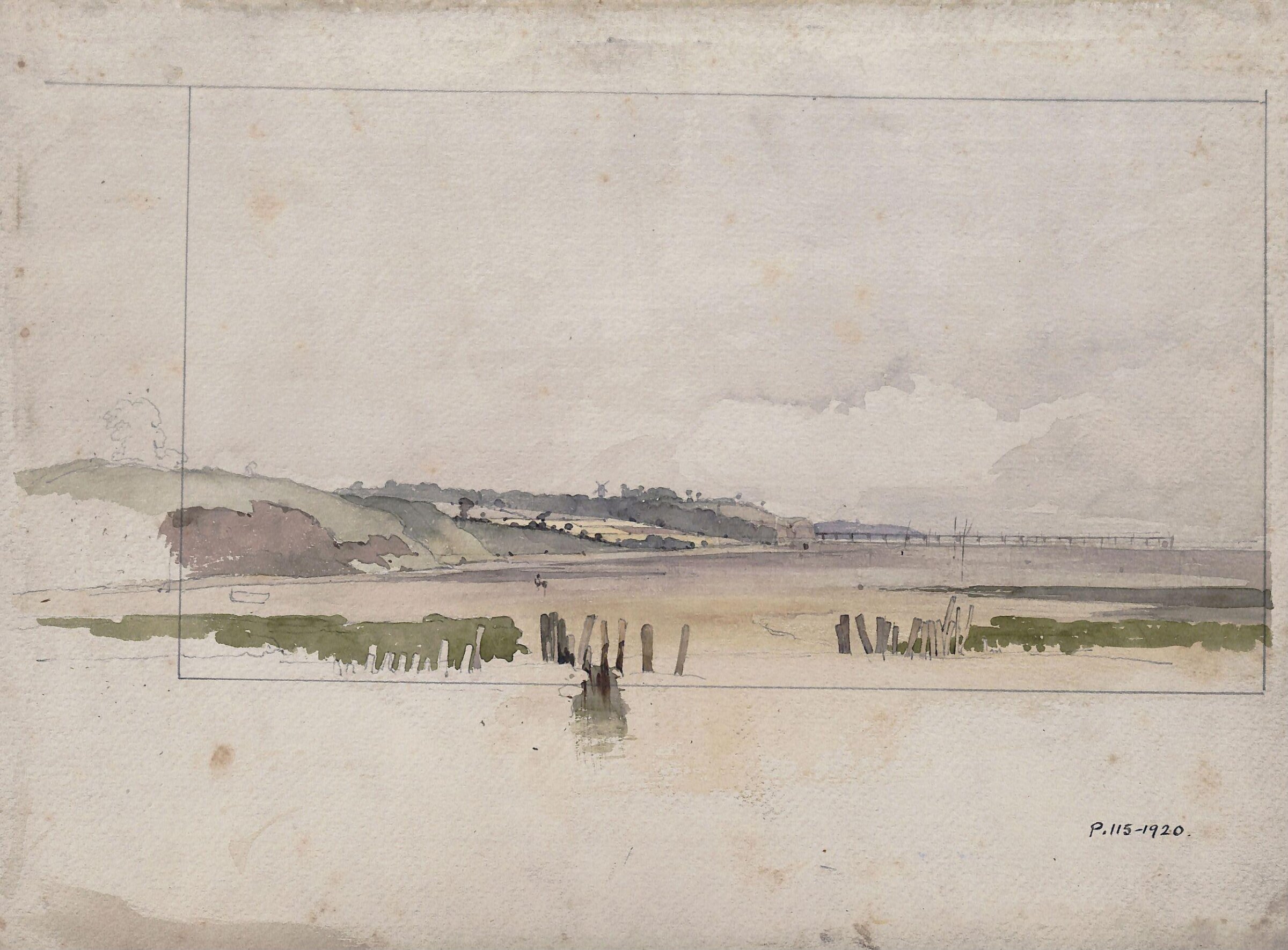 Coast View with Pier and Windmill, James Chisholm Gooden, ок. 1835–1865