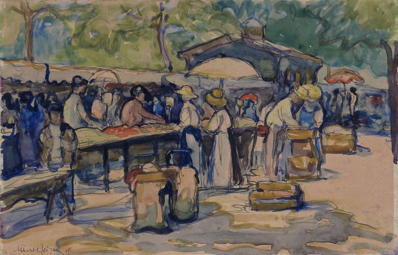 Market Stalls, Albert Gleizes, 1908