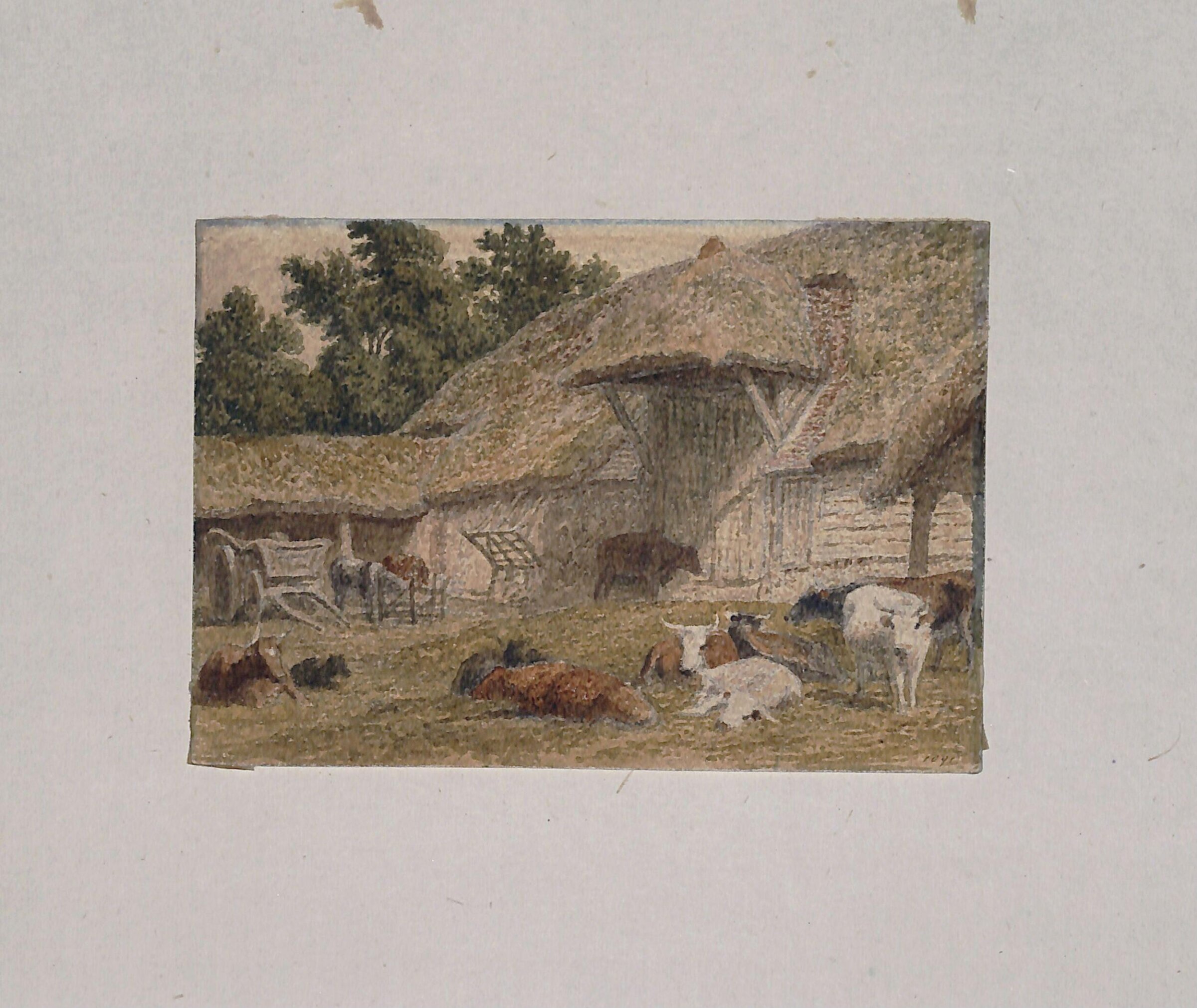 Farmyard with Cattle, Robert Hills, ca. 1790-1844