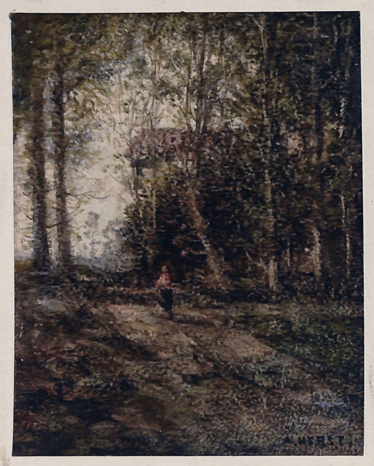 Landscape with house, Auguste Clément Joseph Herst, 19th century