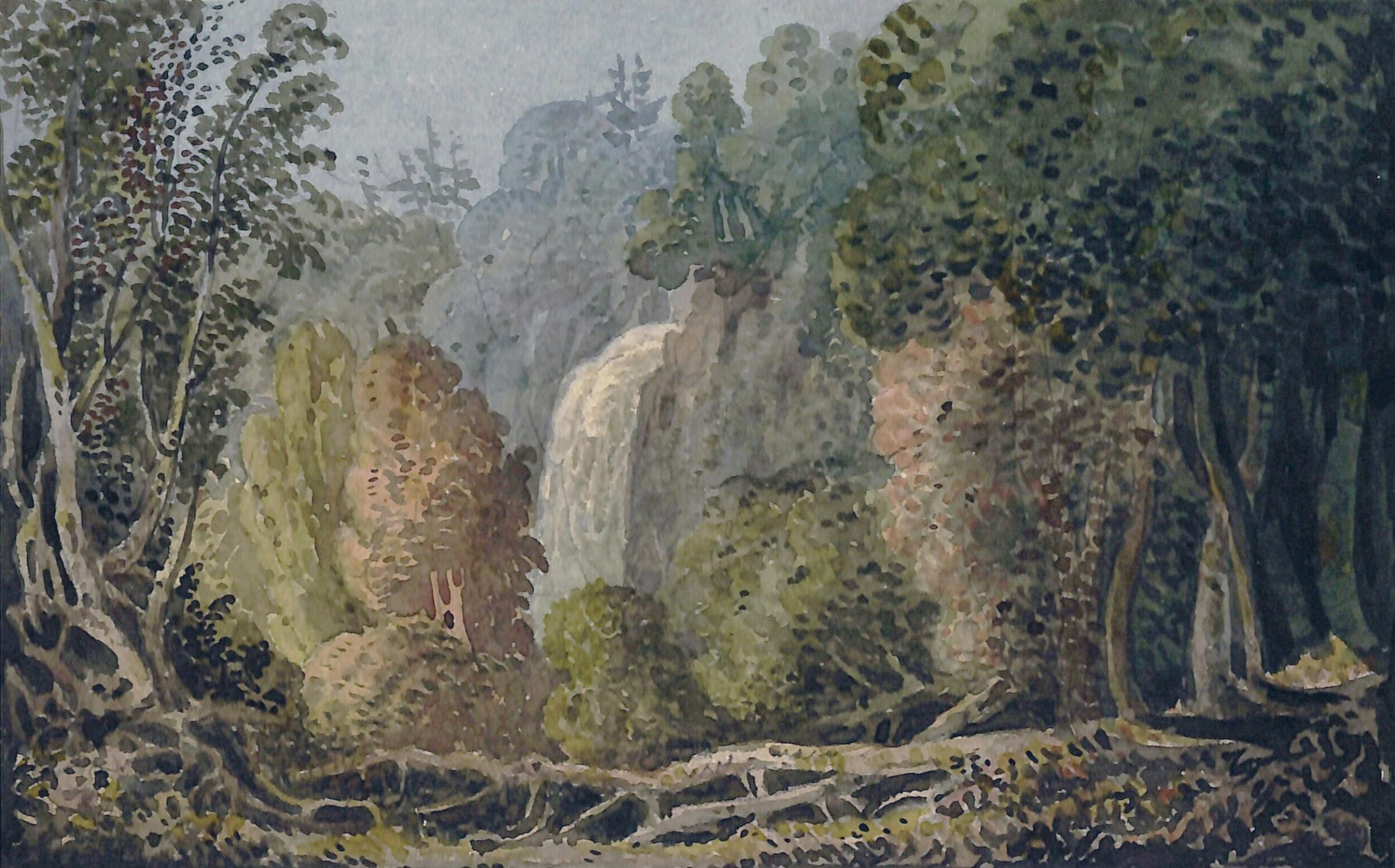 Landscape with Waterfall, George Heriot, ca. 1790-1844