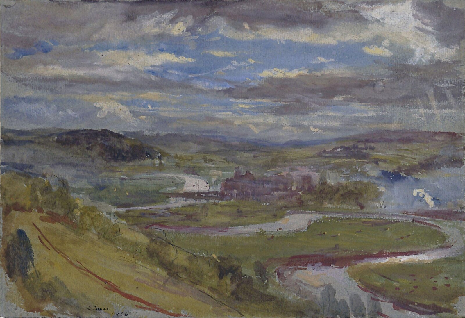 View over a wide landscape, James Dickson Innes, 1906