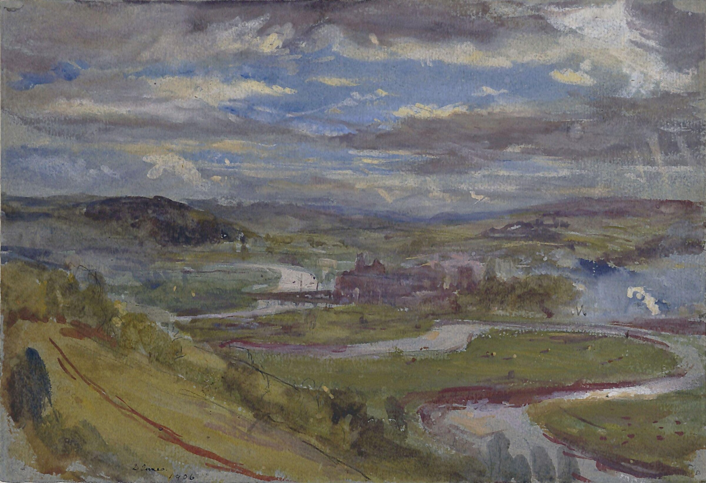 View over a wide landscape, James Dickson Innes, 1906