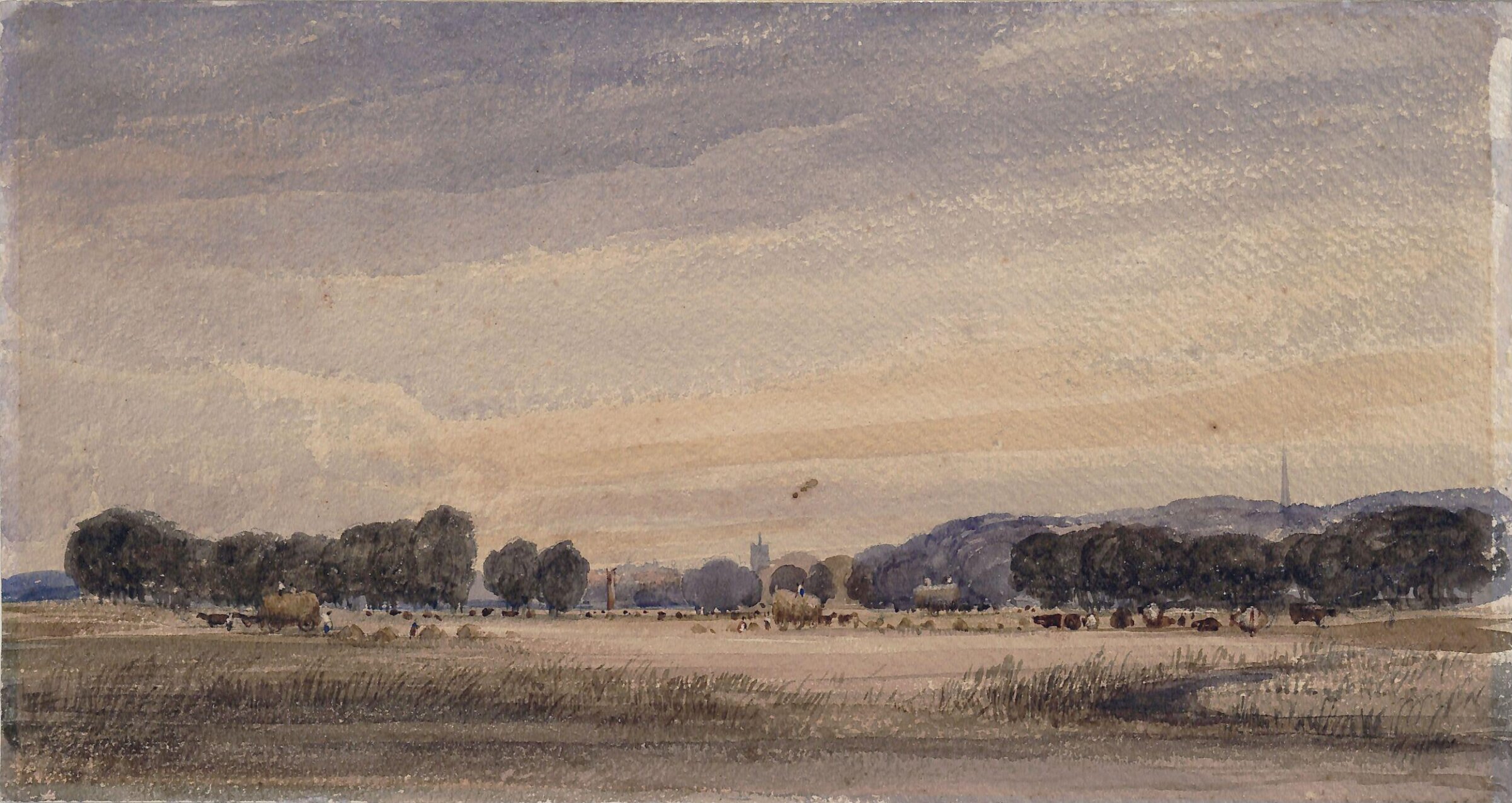 Fields near Norwich, Robert Leman, ca. 1820-1863