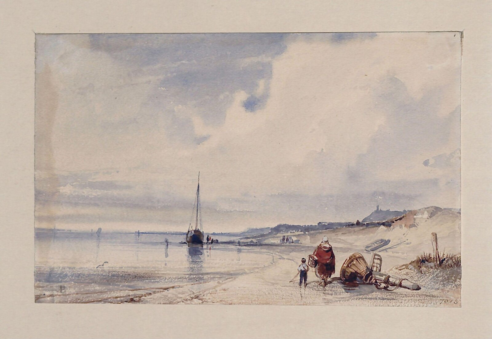 Dutch Coast Scene, Eugène Modeste Edmond Lepoittevin, ca. 1825-70