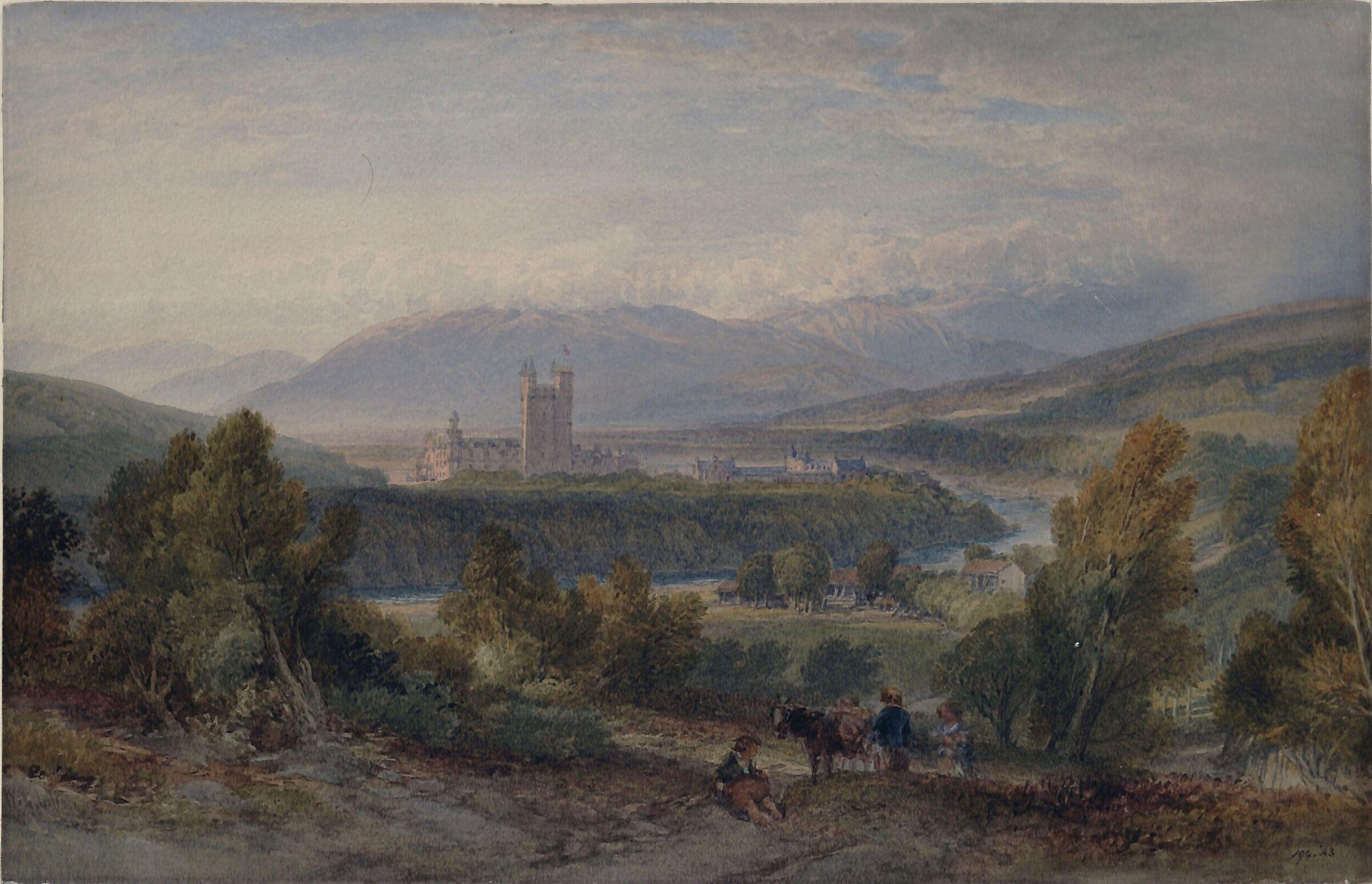 Balmoral Castle and the Surrounding Countryside, William Leighton Leitch, ca. 1825-70