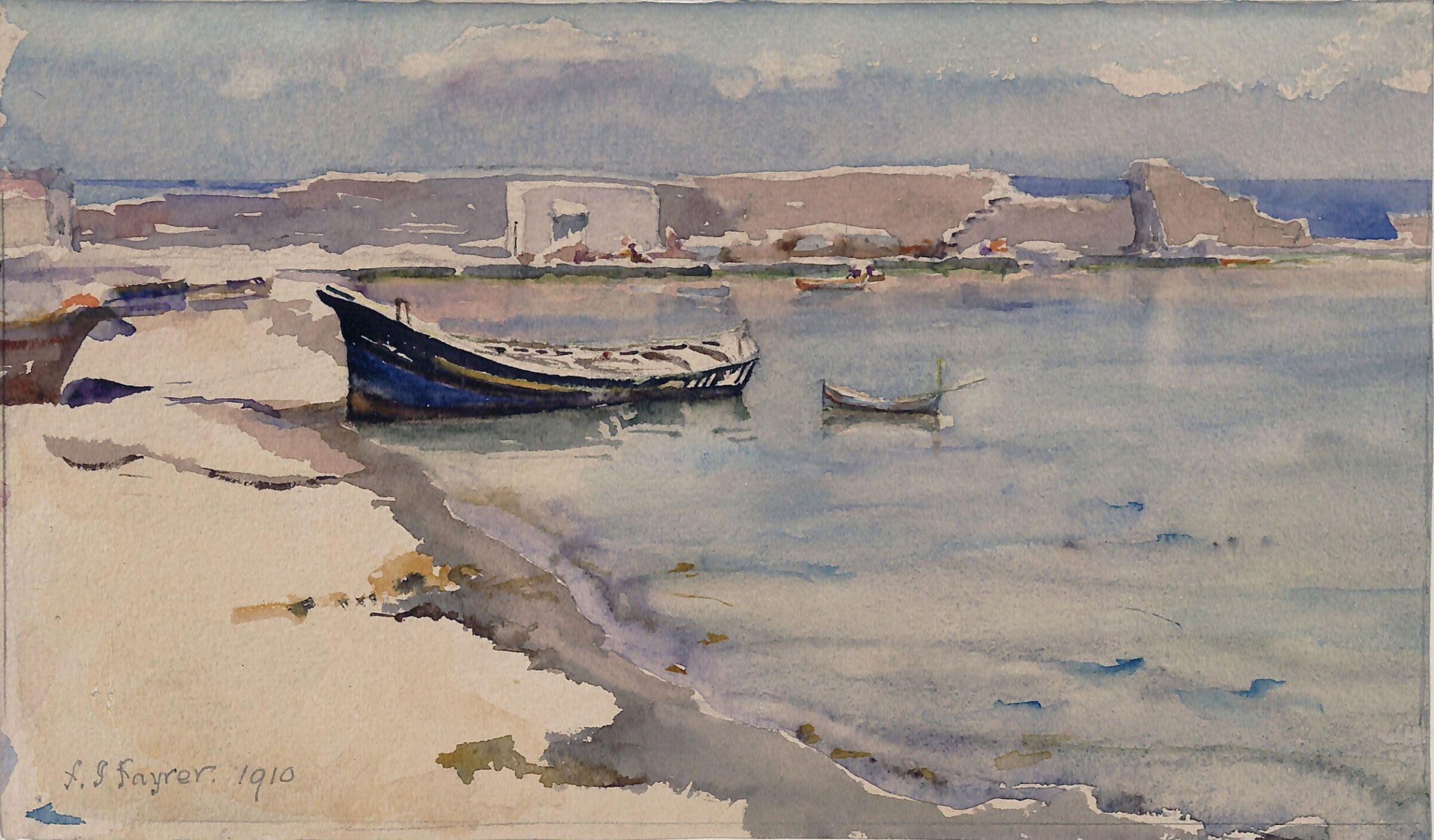 Forio Harbour, Ischia, Fanny Jane Fayrer, 1910