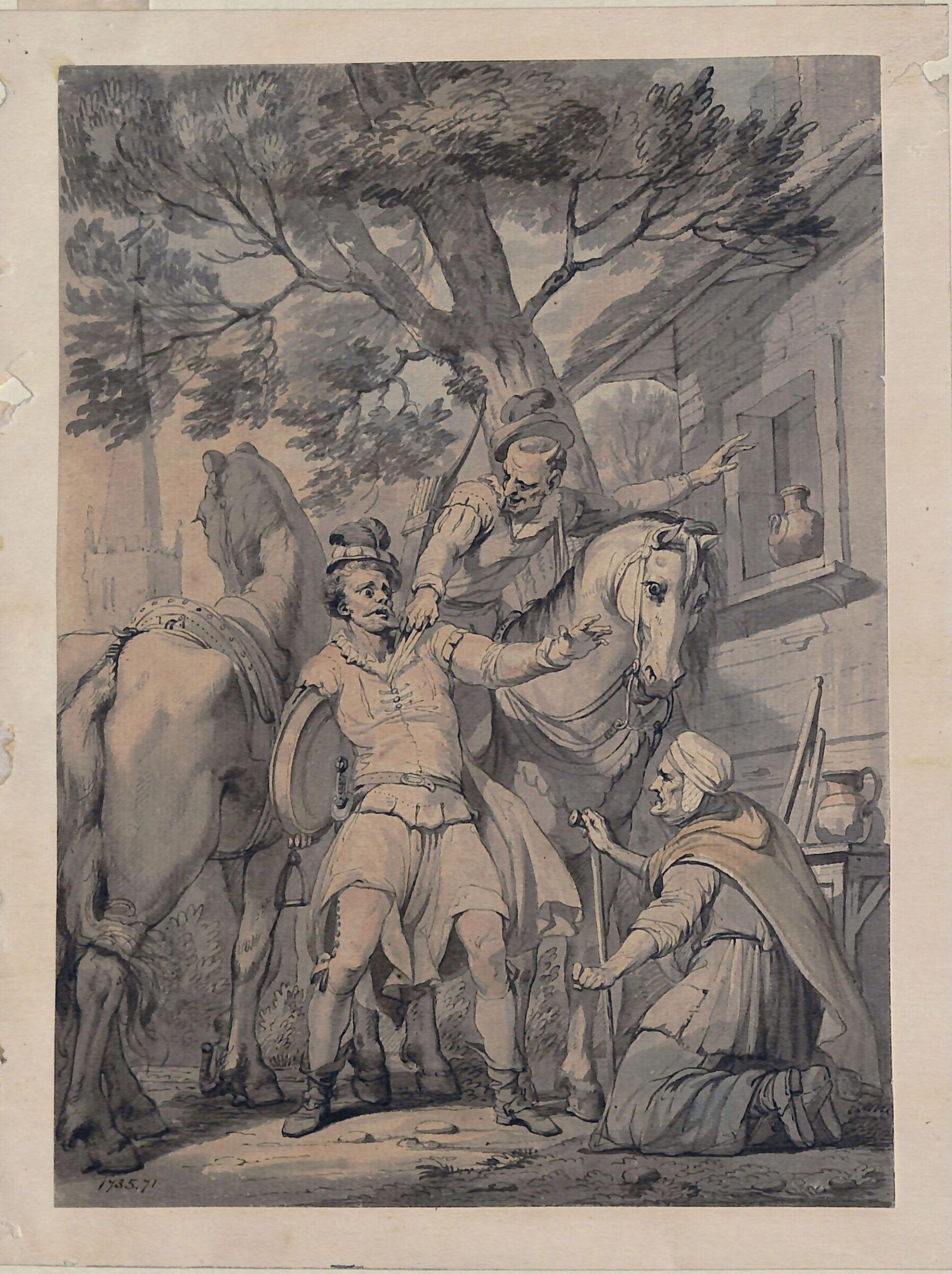 The Sompnour, the Devil, and the Widow, Hamilton Mortimer, ca. 1760-79