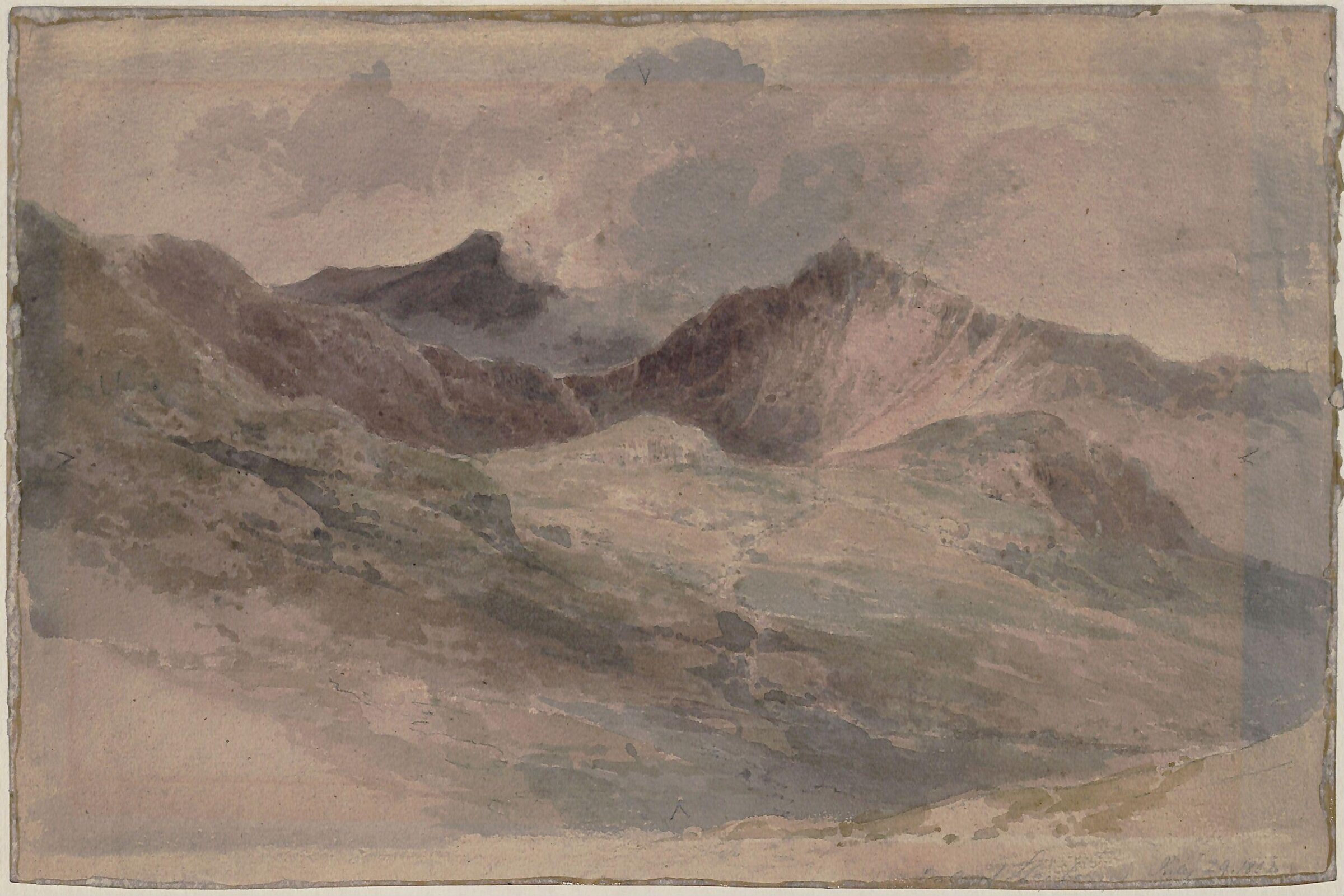 Snowdon and the Vale of Llanberis, Paul Sandby Munn, 1802