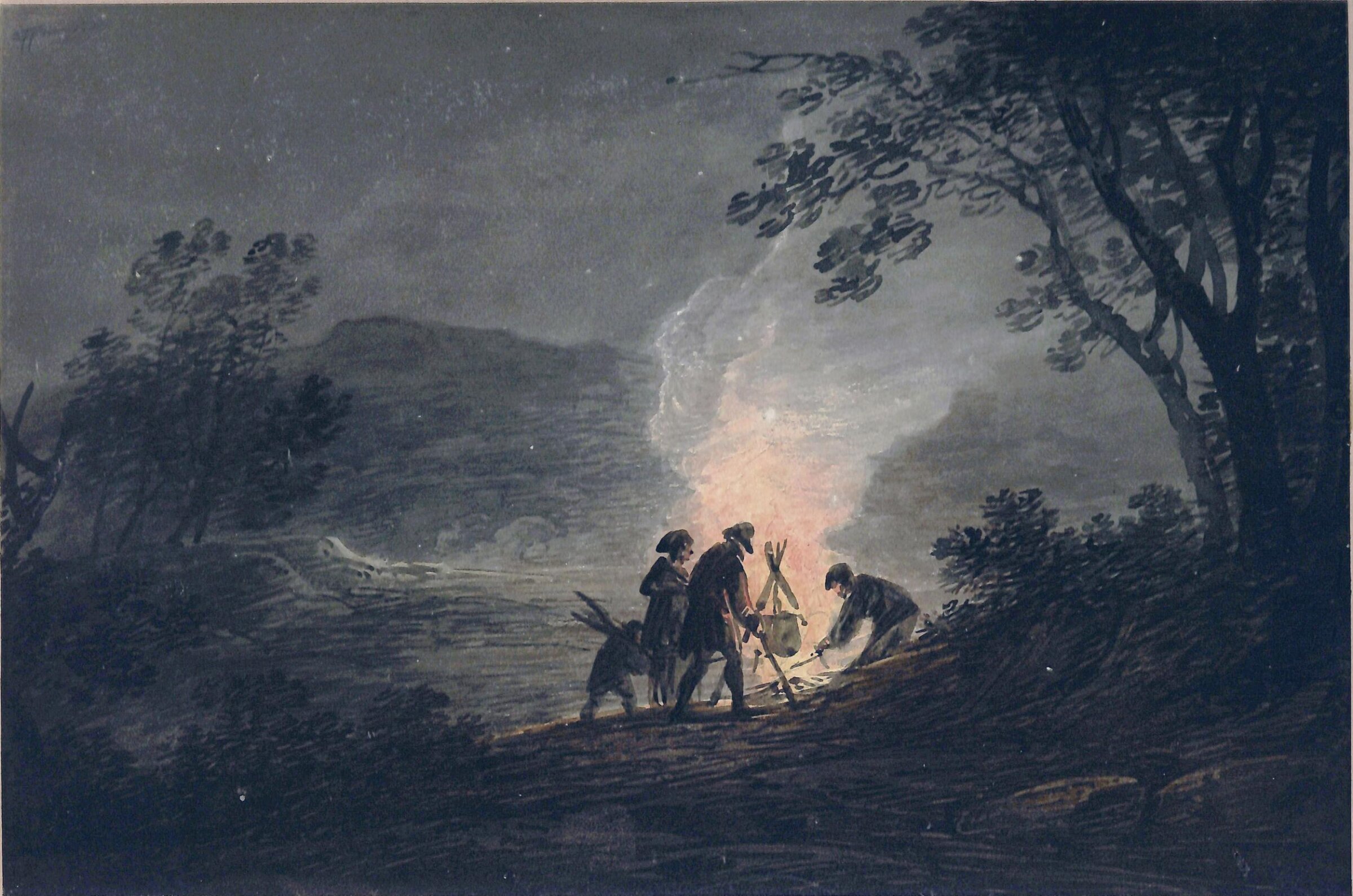 Figures round a Blazing Fire, William Payne, ca. 1776-1830