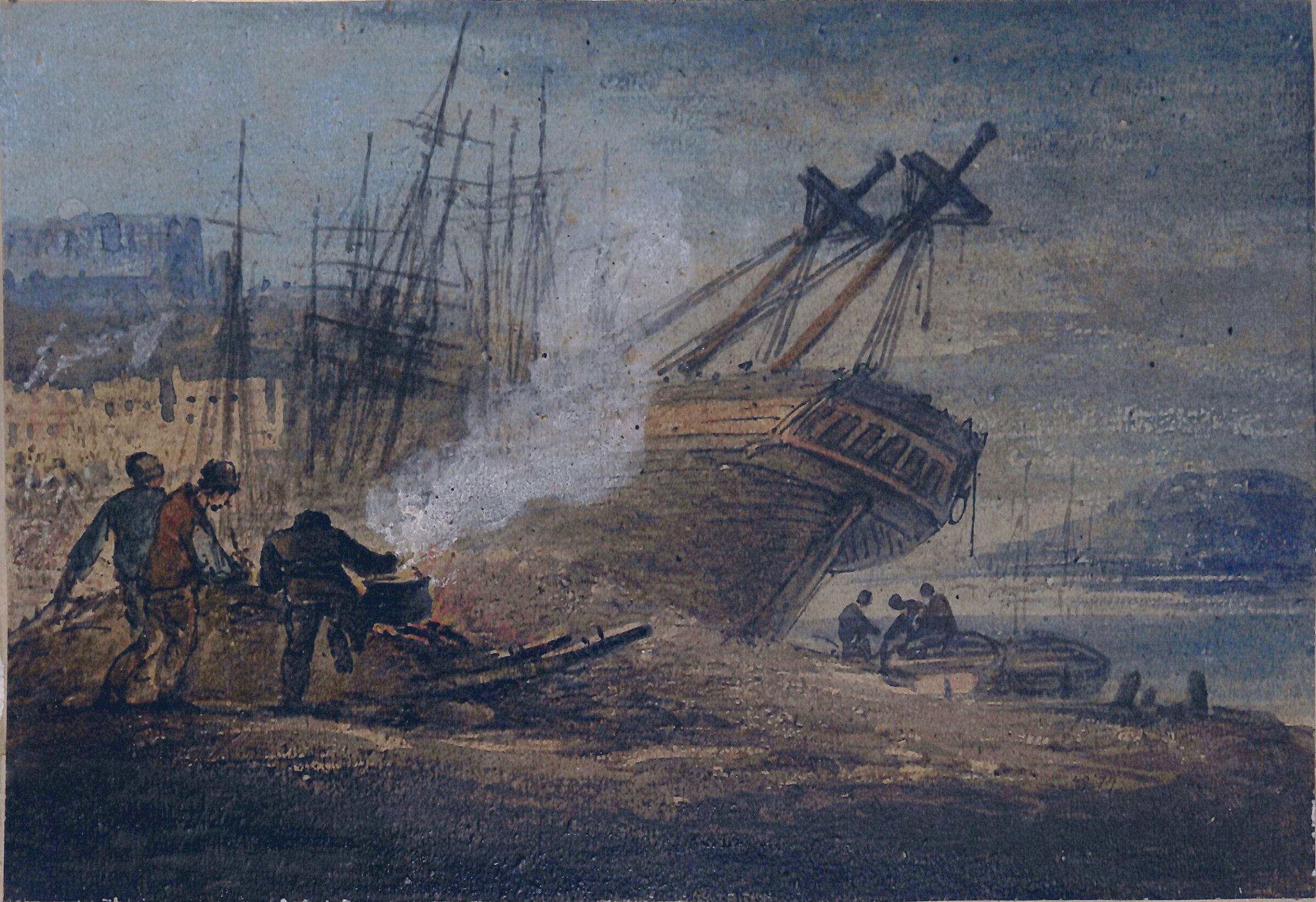 Shipping at Swansea, William Payne, 1825