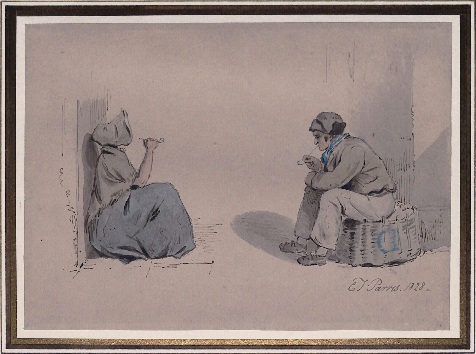 The Pipe Smokers, Edmond Thomas Parris, 1828