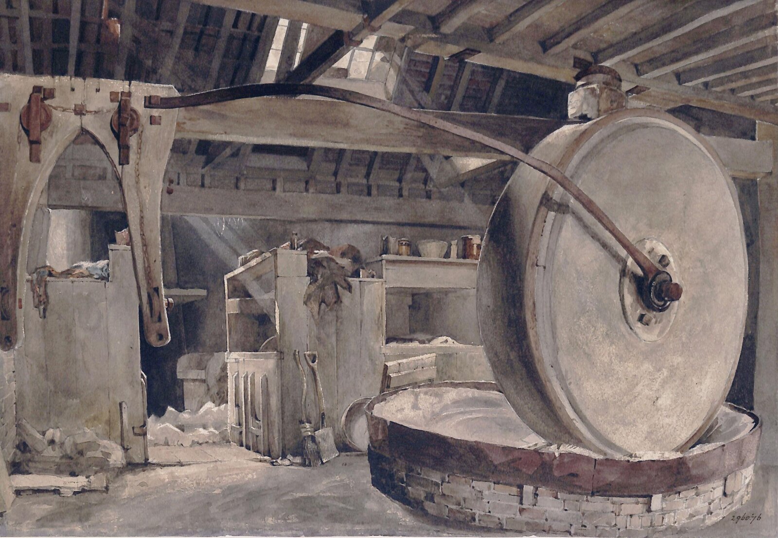 Interior of a Mill, George Pyne, ca. 1820-80