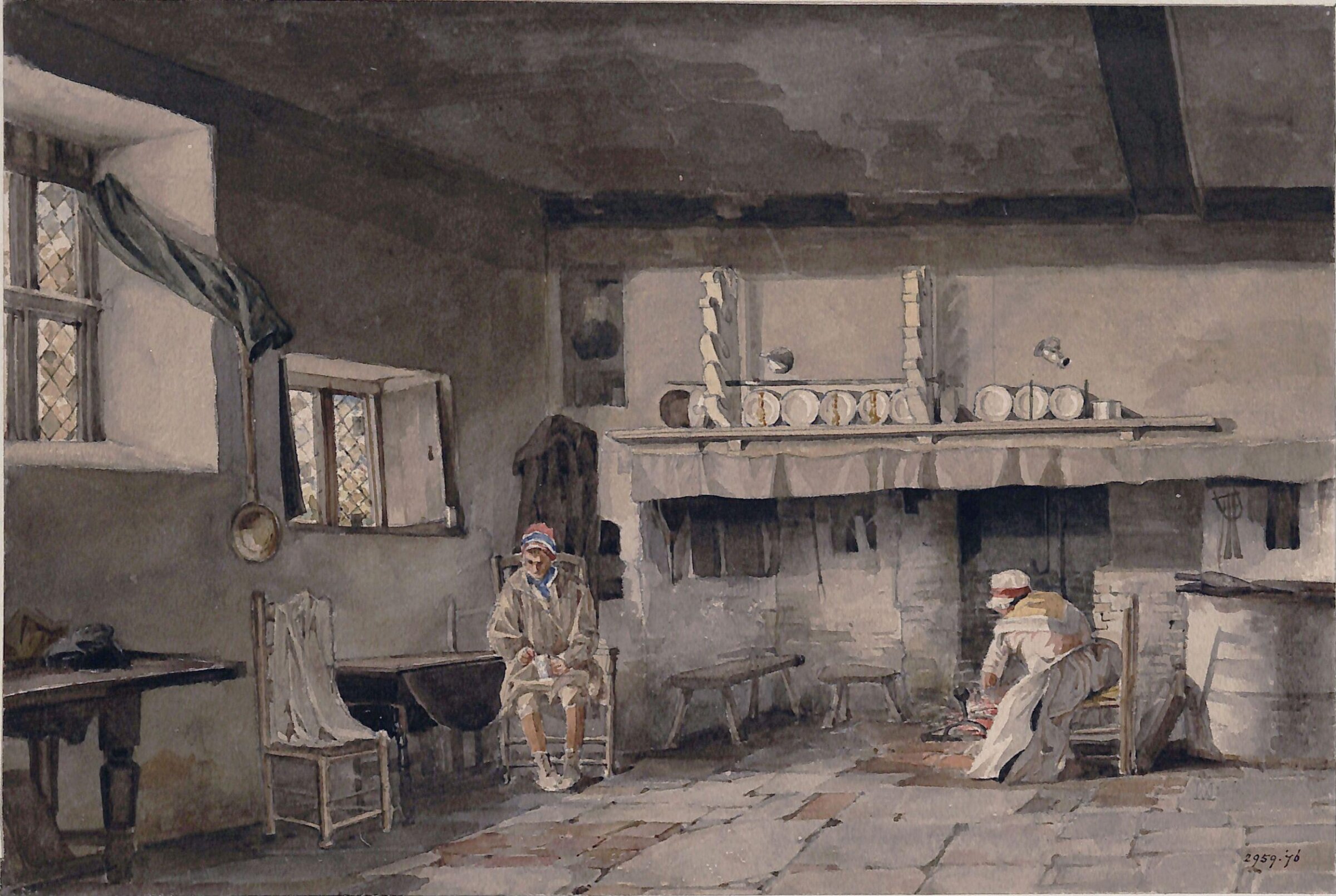 Interior of a Cottage, George Pyne, ca. 1820-80