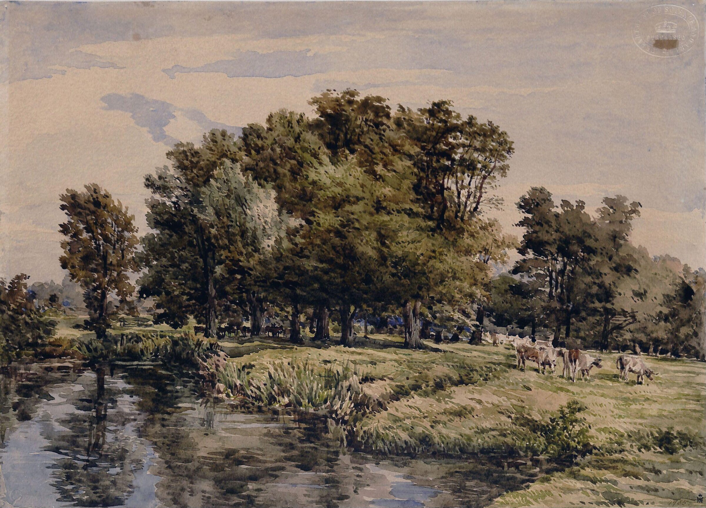 Trees and Cattle, Pyne, mid 19th century
