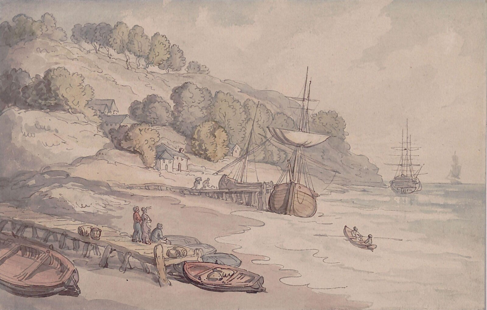 A Coast Scene, Thomas Rowlandson, ca. 1780-1825