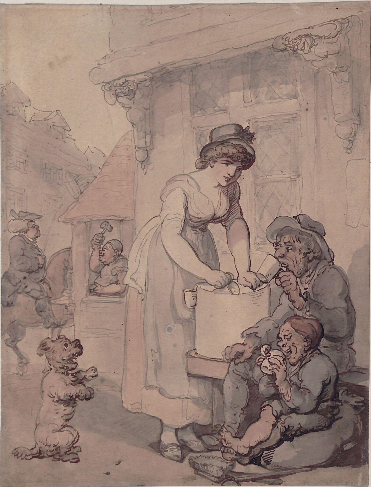 A Milk Seller, Thomas Rowlandson, ca. 1780-1825
