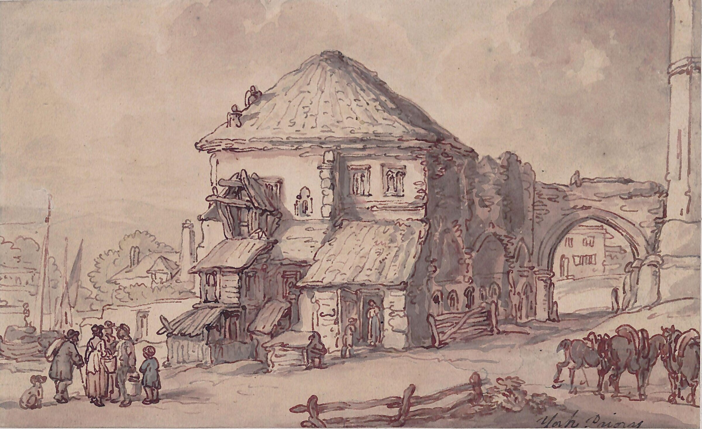 York Priory, Rowlandson, ca. 1780-1825