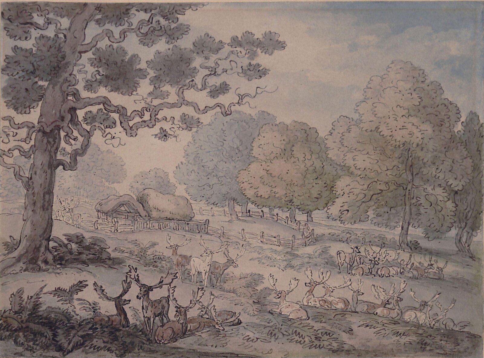 Deer Park, Richmond, Thomas Rowlandson, ca. 1780-1825