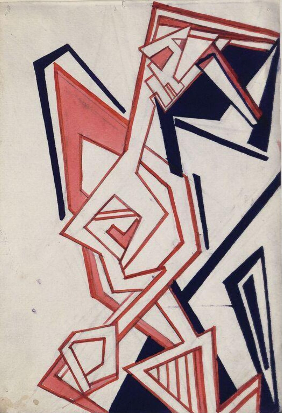 Vorticist Composition, Helen Saunders, 1910s