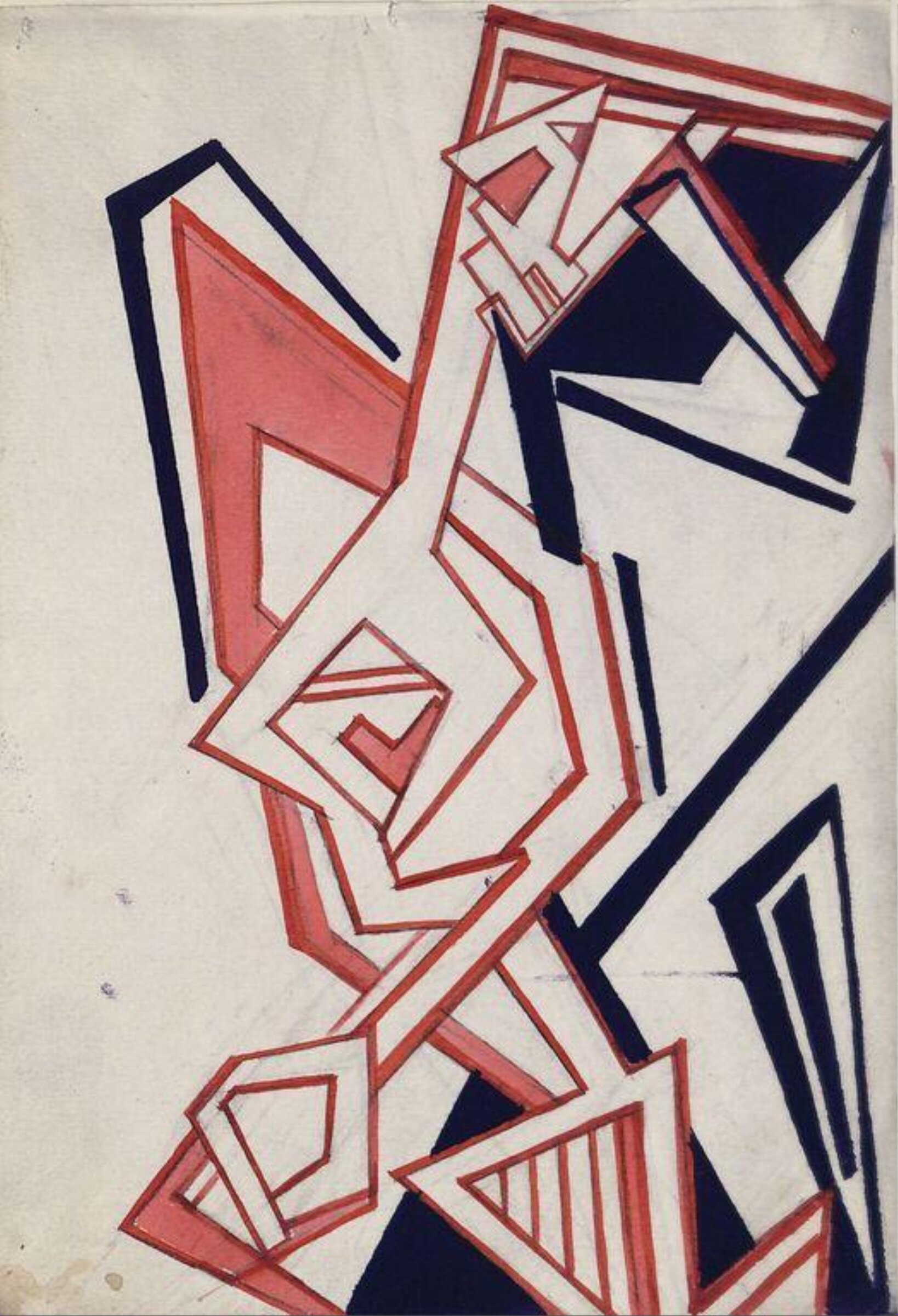 Vorticist Composition, Helen Saunders, 1910s