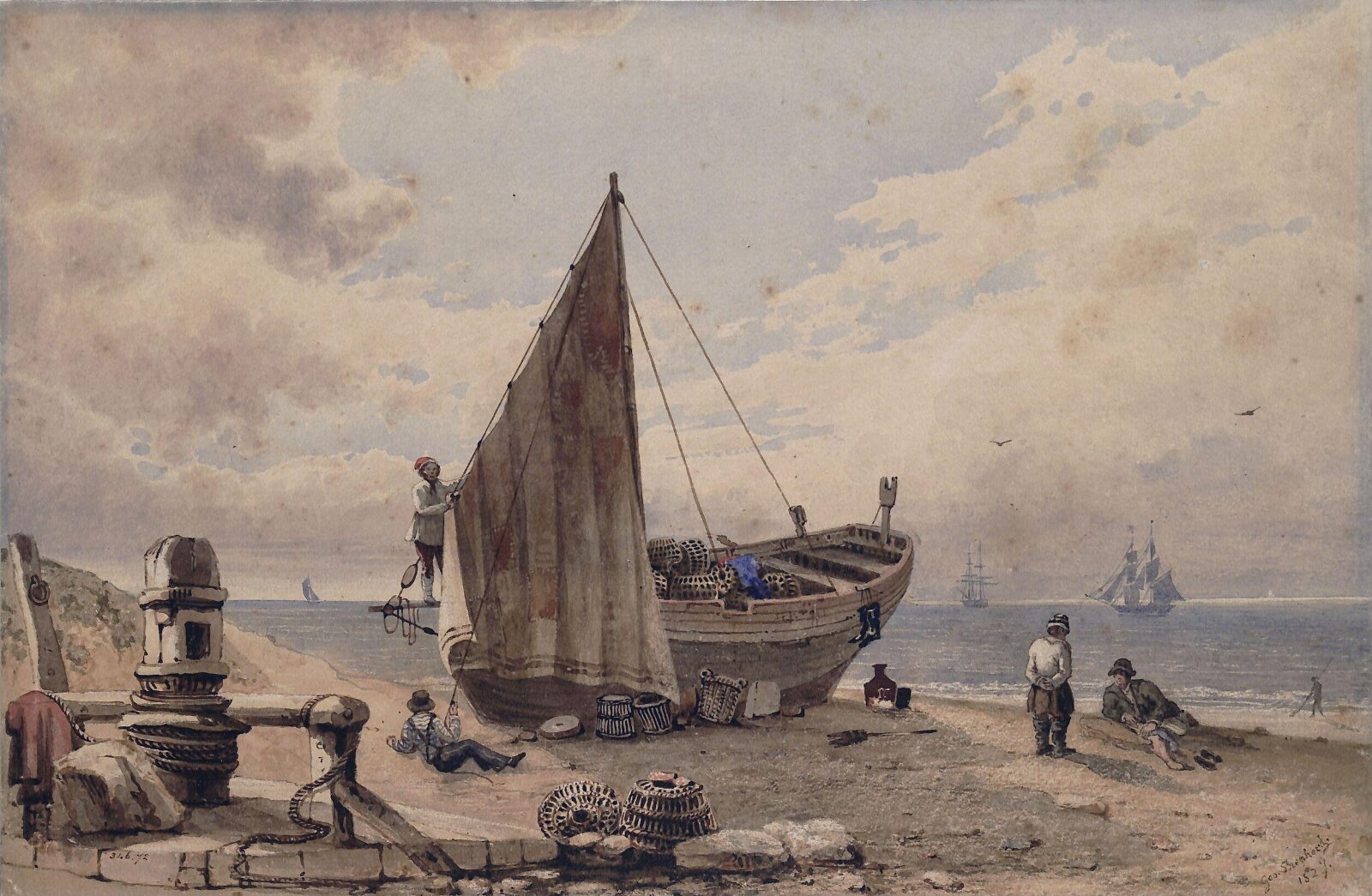 Coast scene, Shepherd, 1827
