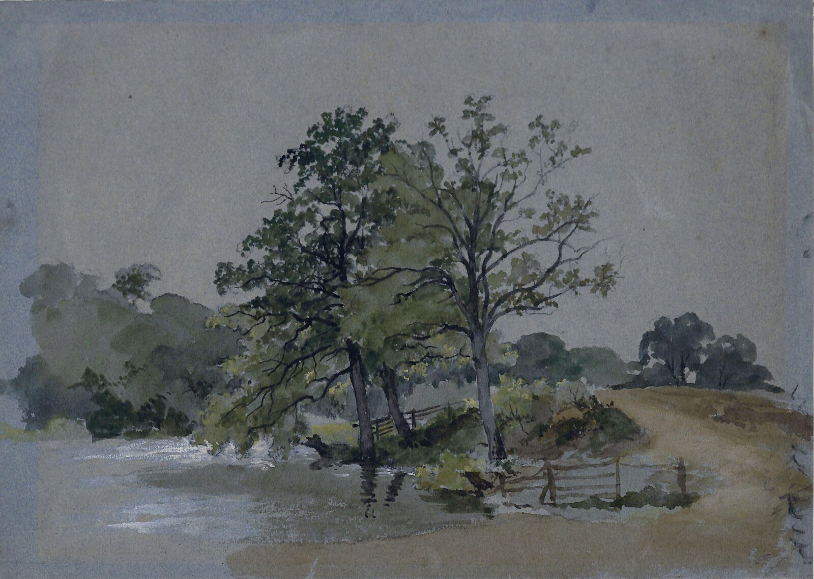 Trees by a River, James Stark, ca. 1825-1859