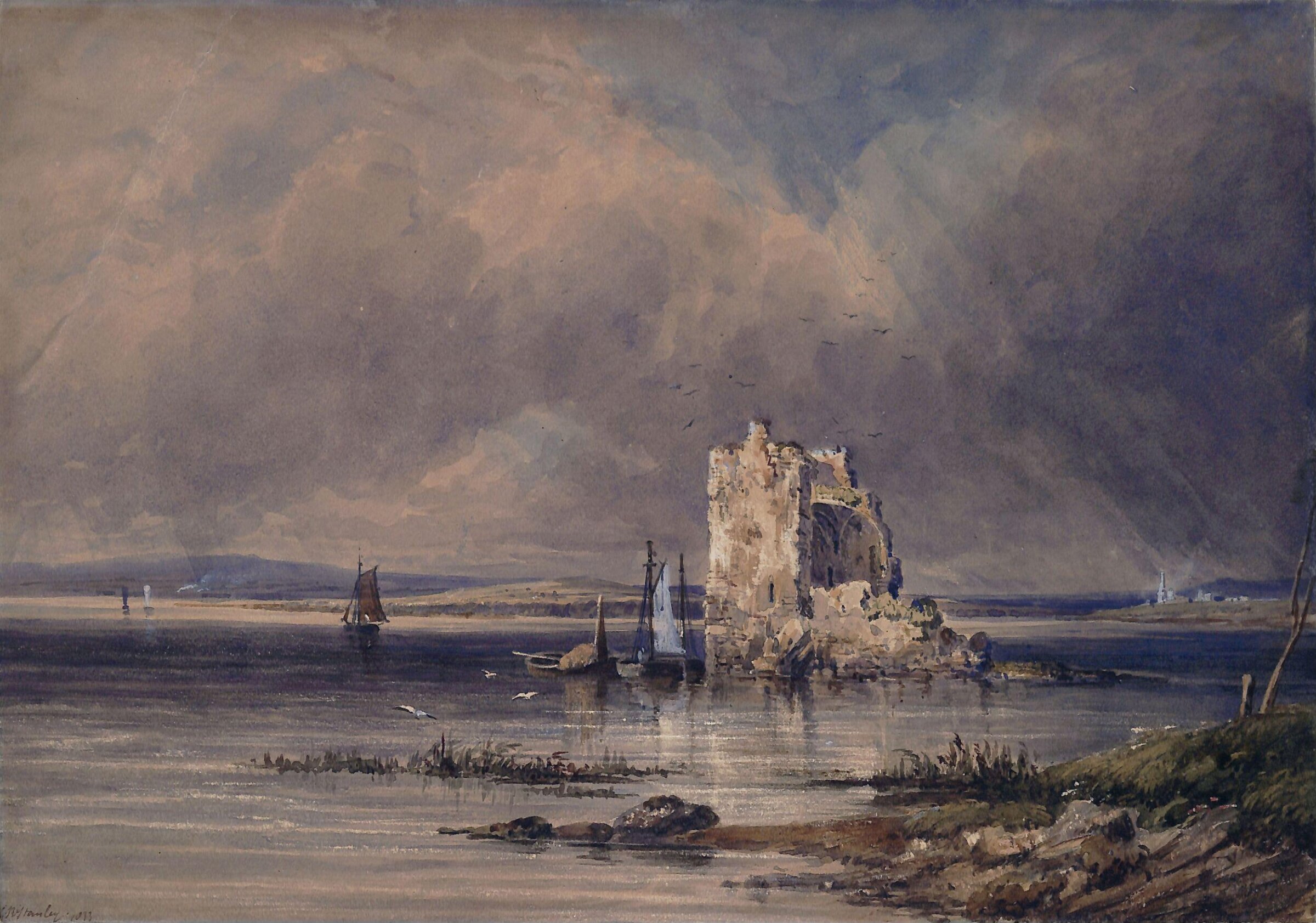 View on the Shannon, Caleb Robert Stanley, 1833