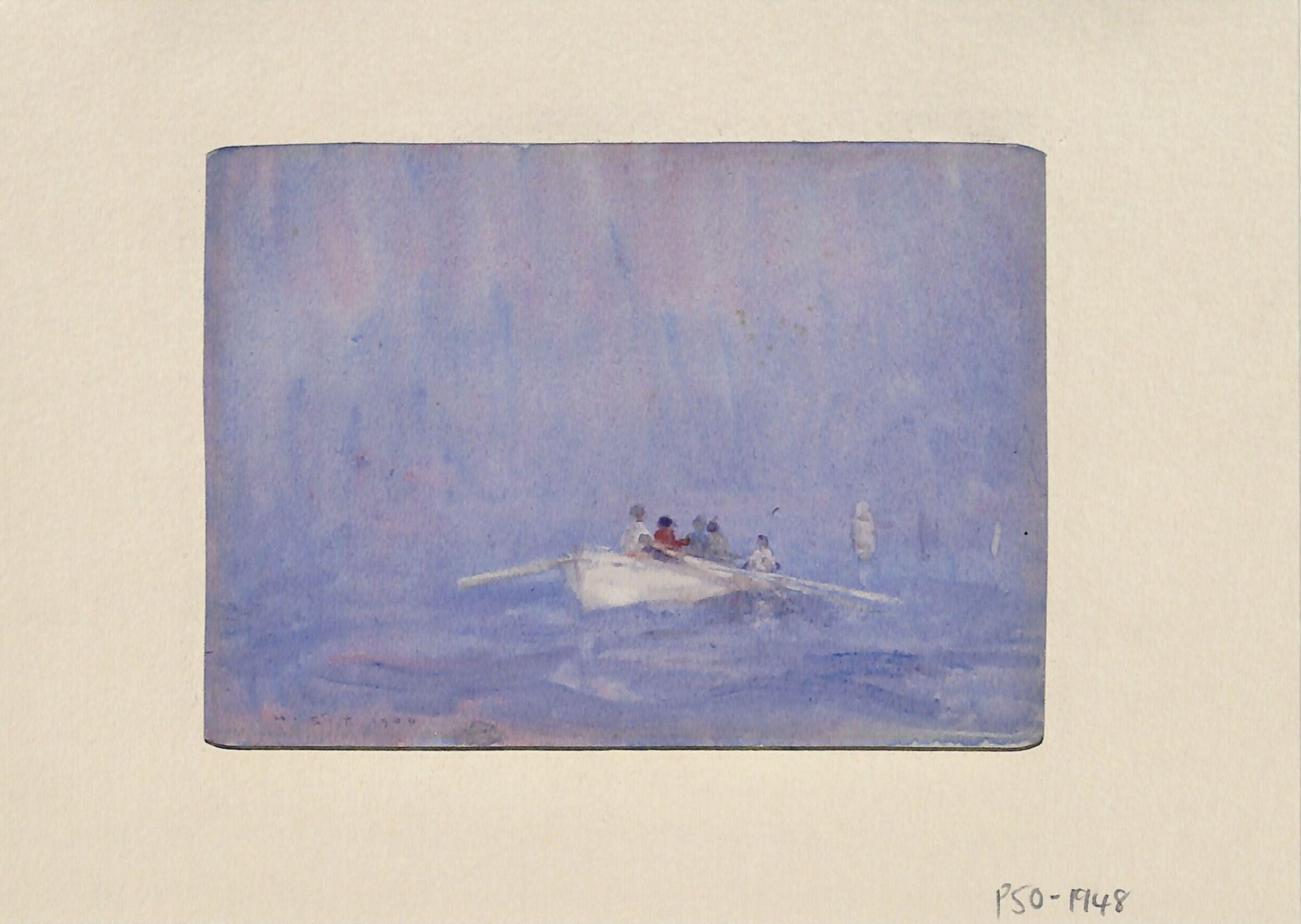 Boys rowing a boat, Henry Scott Tuke, 1900
