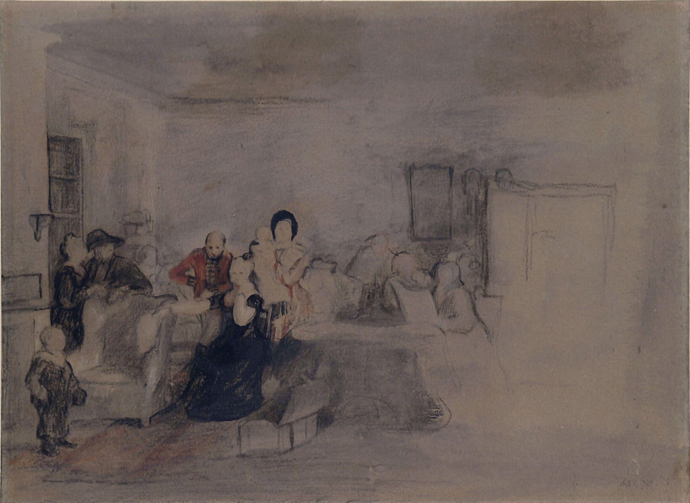 A Sketch for "The Reading of the Will", David Wilkie, ca. 1810-41