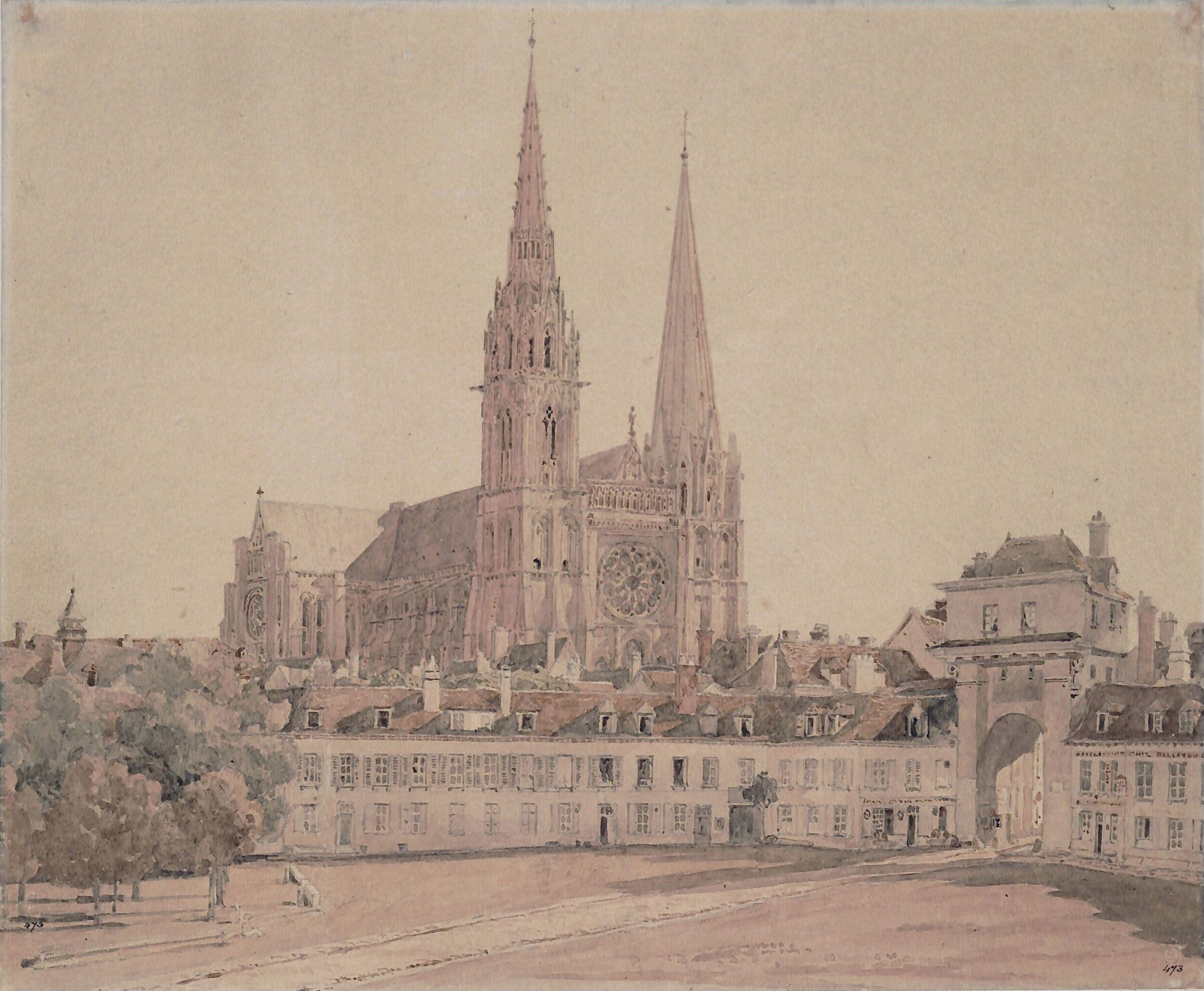 Chartres Cathedral, Charles Wild, ca. early 19th century