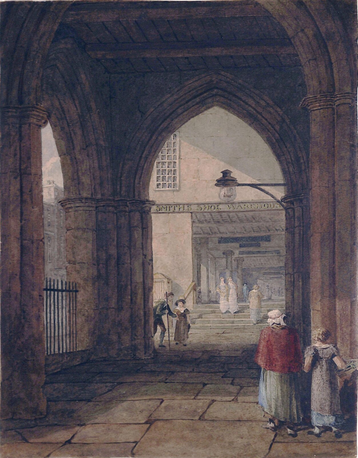 View in the Rows, Chester, Charles Wild, ca. 1800-1835