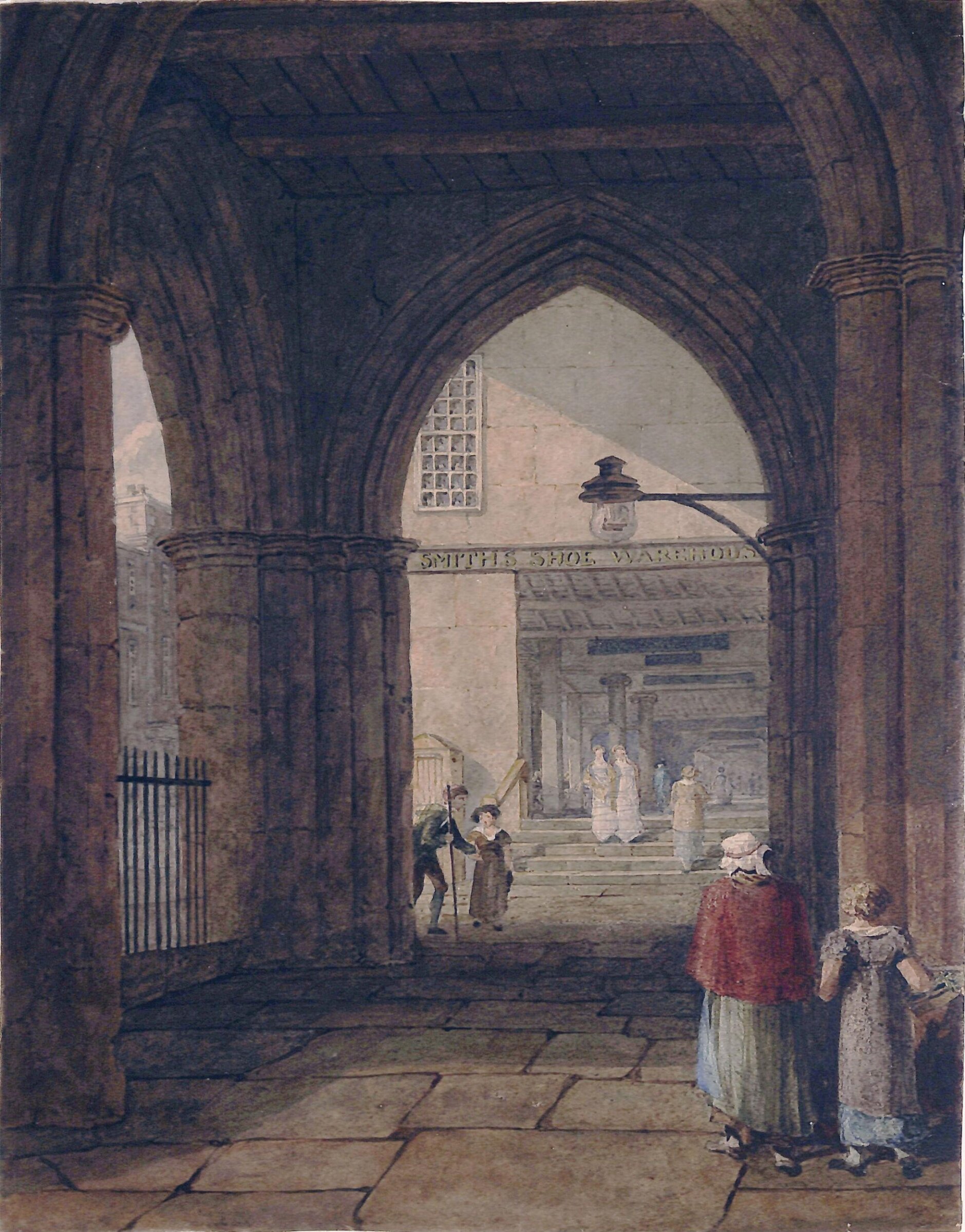 View in the Rows, Chester, Charles Wild, ca. 1800-1835