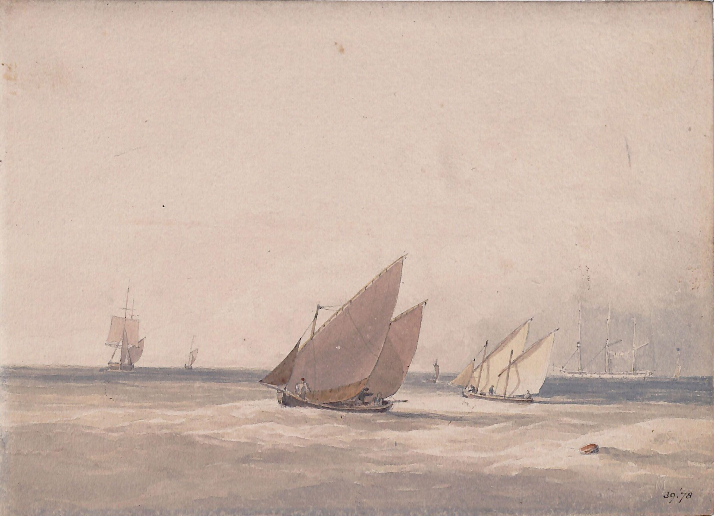 Leith Roads with Shipping, Andrew Wilson, ca. 1805-48