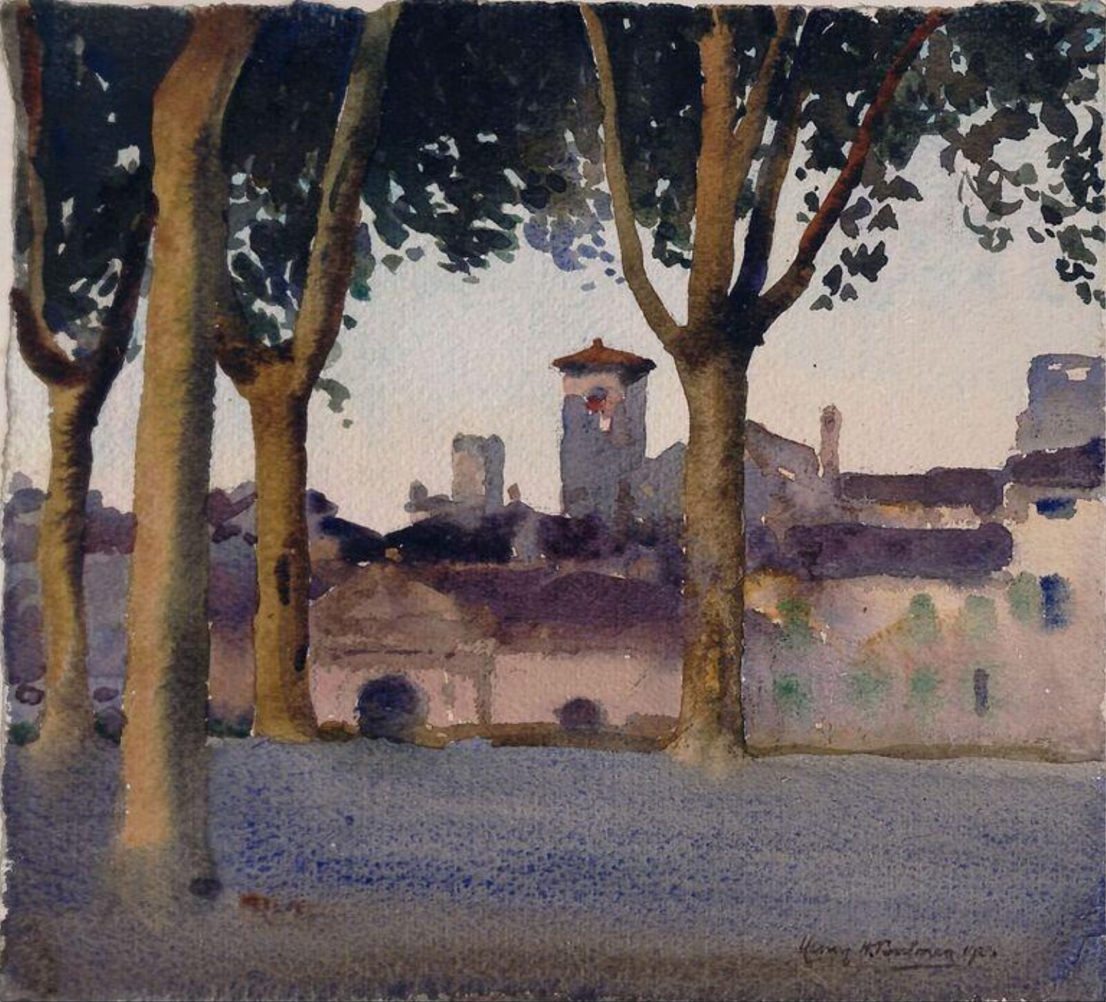 On the Walls, Lucca, Henry Herbert Bulman, 1923