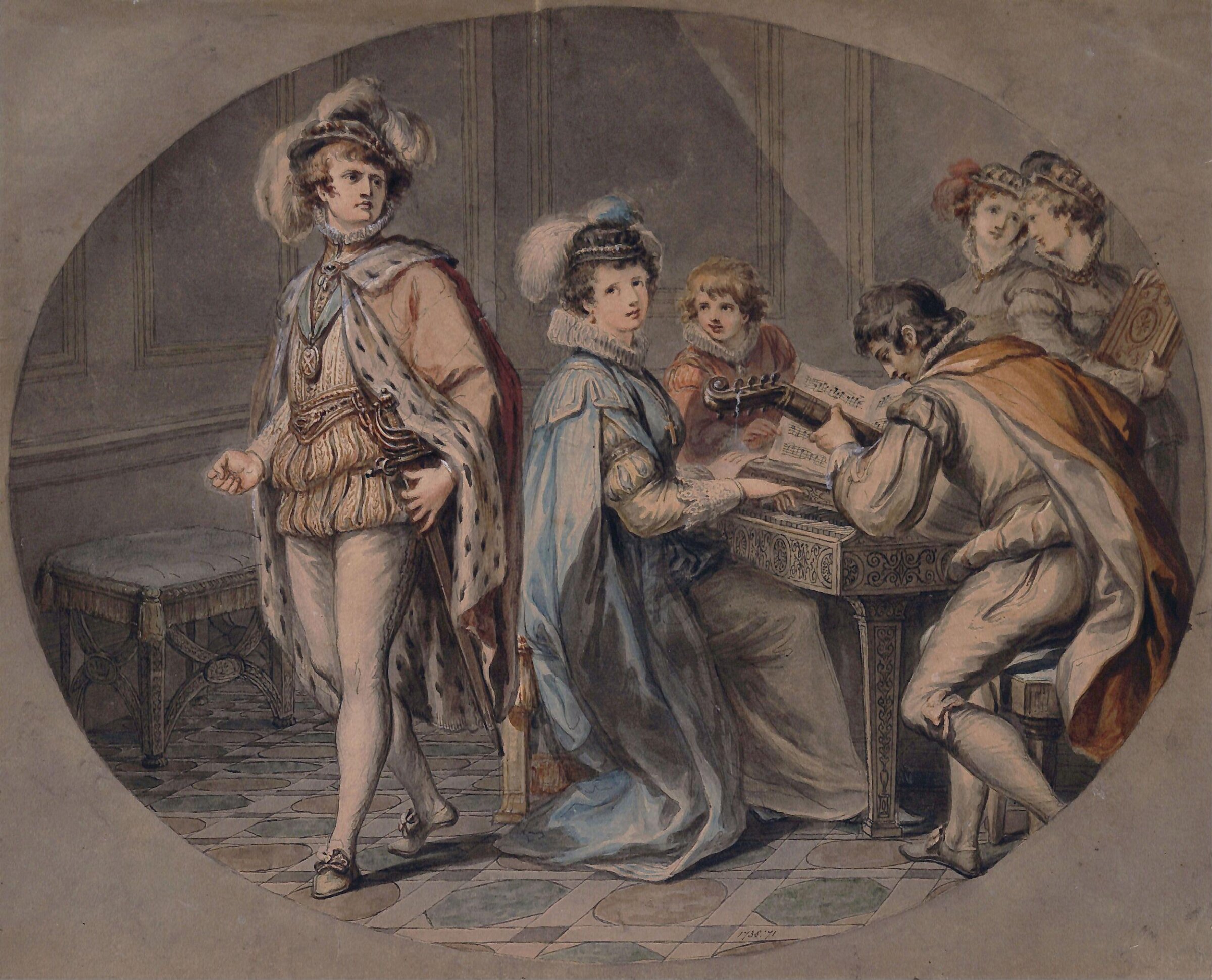 The Jealousy of Darnley, Giovanni Battista Cipriani, ca. 1750-85