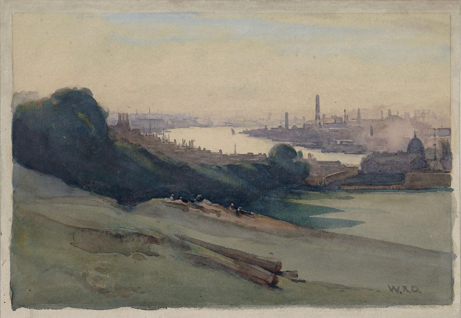 The Thames at Greenwich, William Radford Dakin, ca. 1890-1935