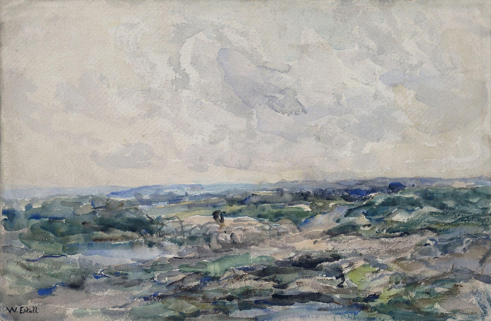 Landscape with Pond, Estall, ca.1877-1897
