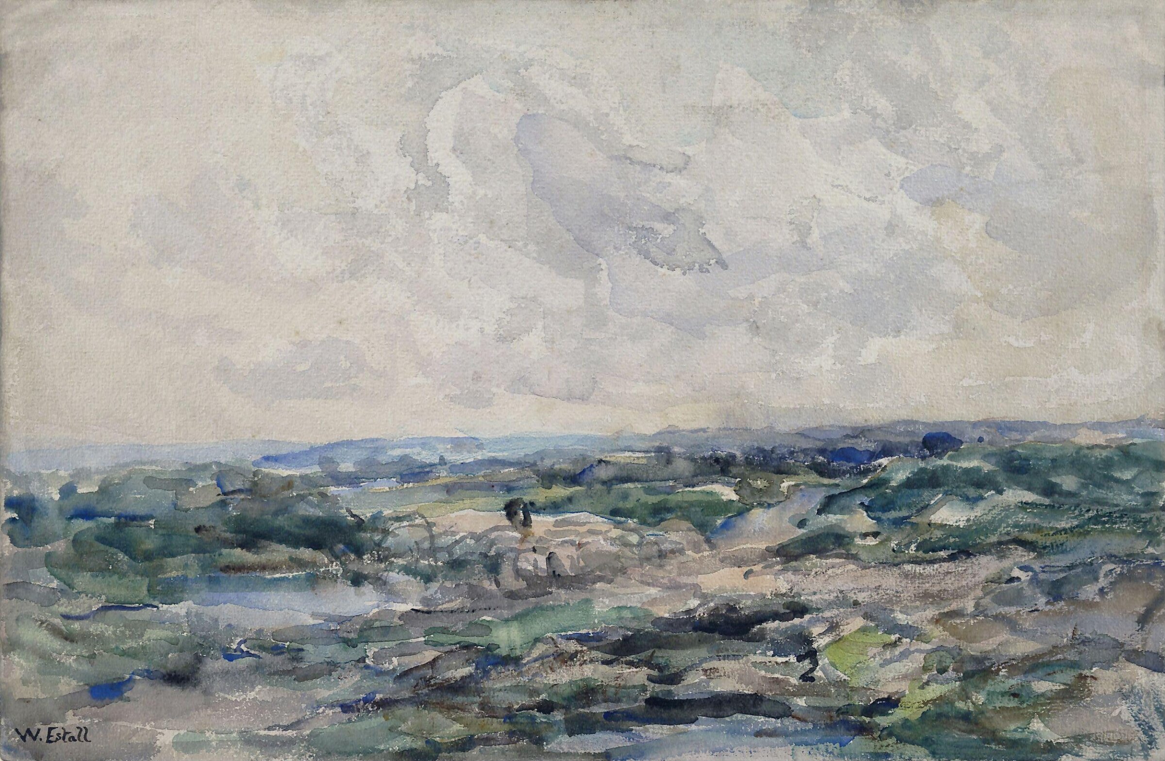 Landscape with Pond, Estall, ca.1877-1897