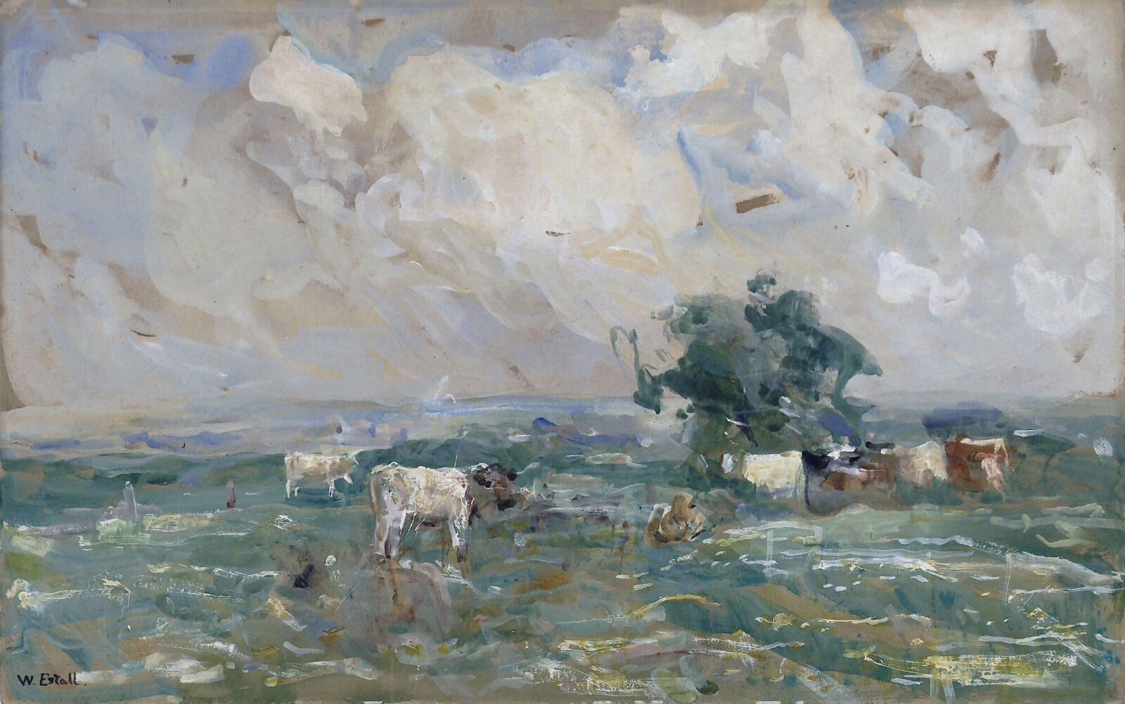 Landscape with Cattle, Estall, ca.1877-1897